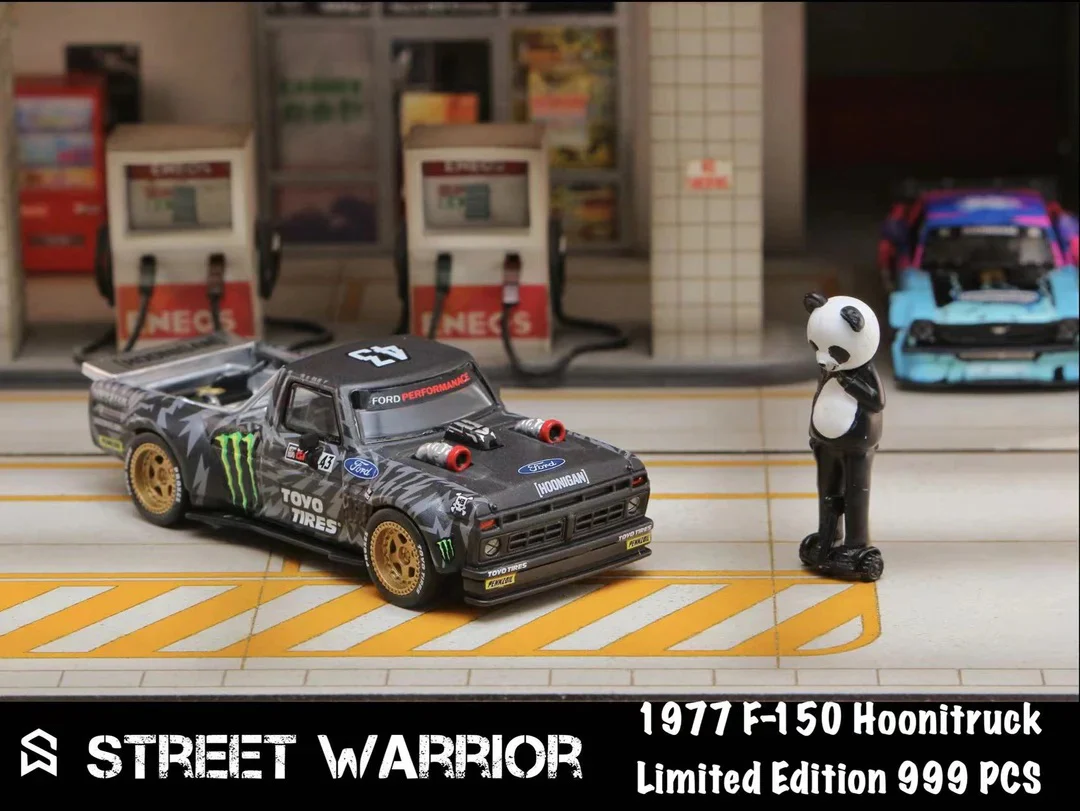 Street Warrior 1:64 Ken Block's 1965 Ford Mustang Hoonicorn RTR  1977 Ford F-150 Hoonitruck - Image 5