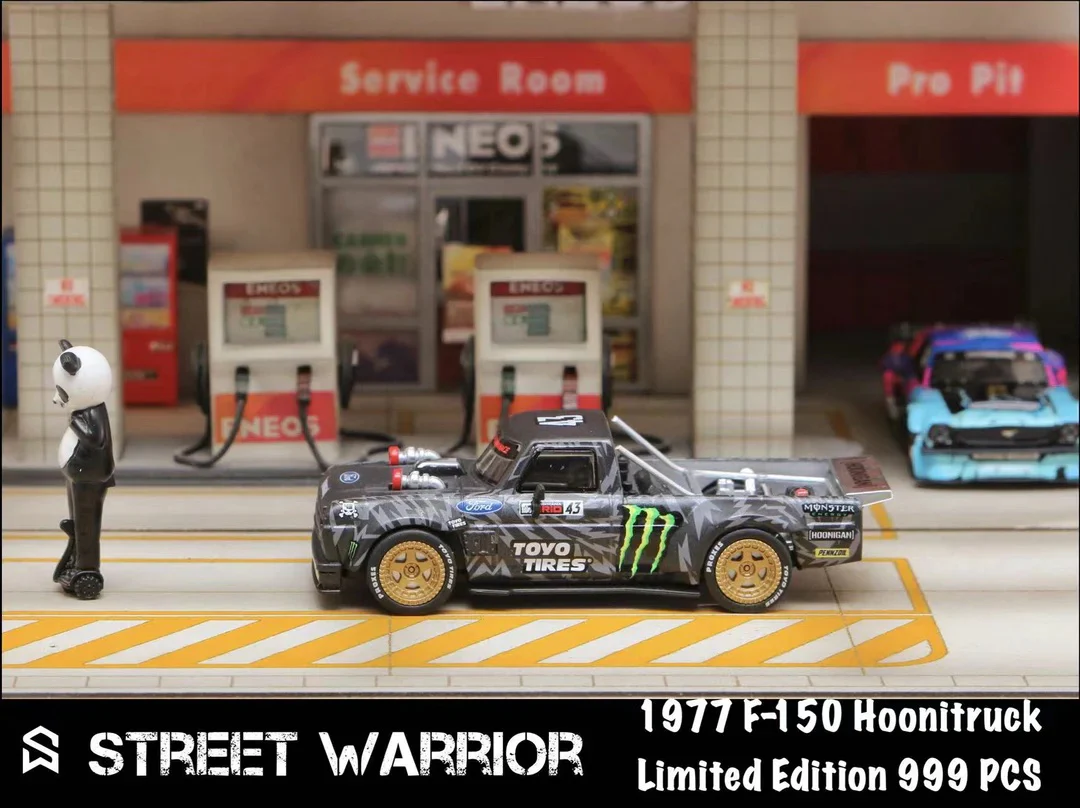 Street Warrior 1:64 Ken Block's 1965 Ford Mustang Hoonicorn RTR  1977 Ford F-150 Hoonitruck - Image 6