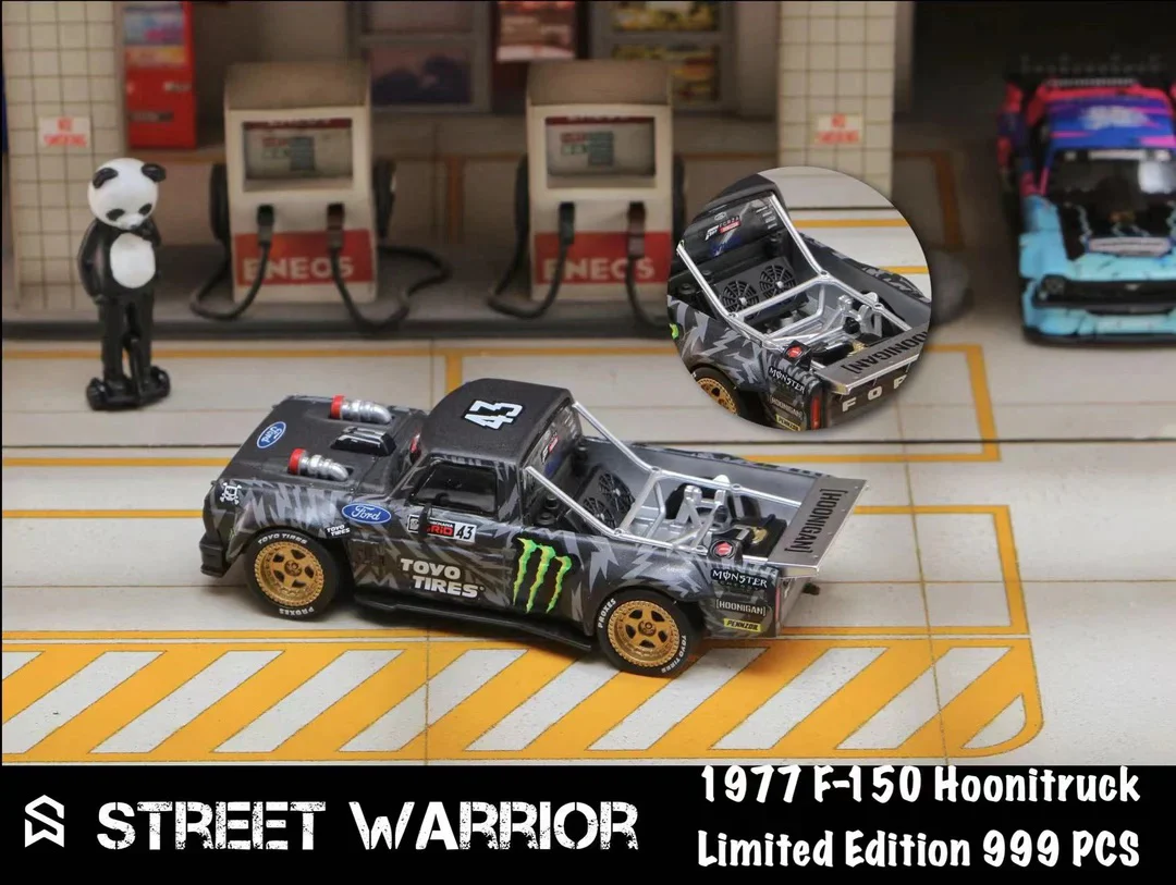 Street Warrior 1:64 Ken Block's 1965 Ford Mustang Hoonicorn RTR  1977 Ford F-150 Hoonitruck - Image 7