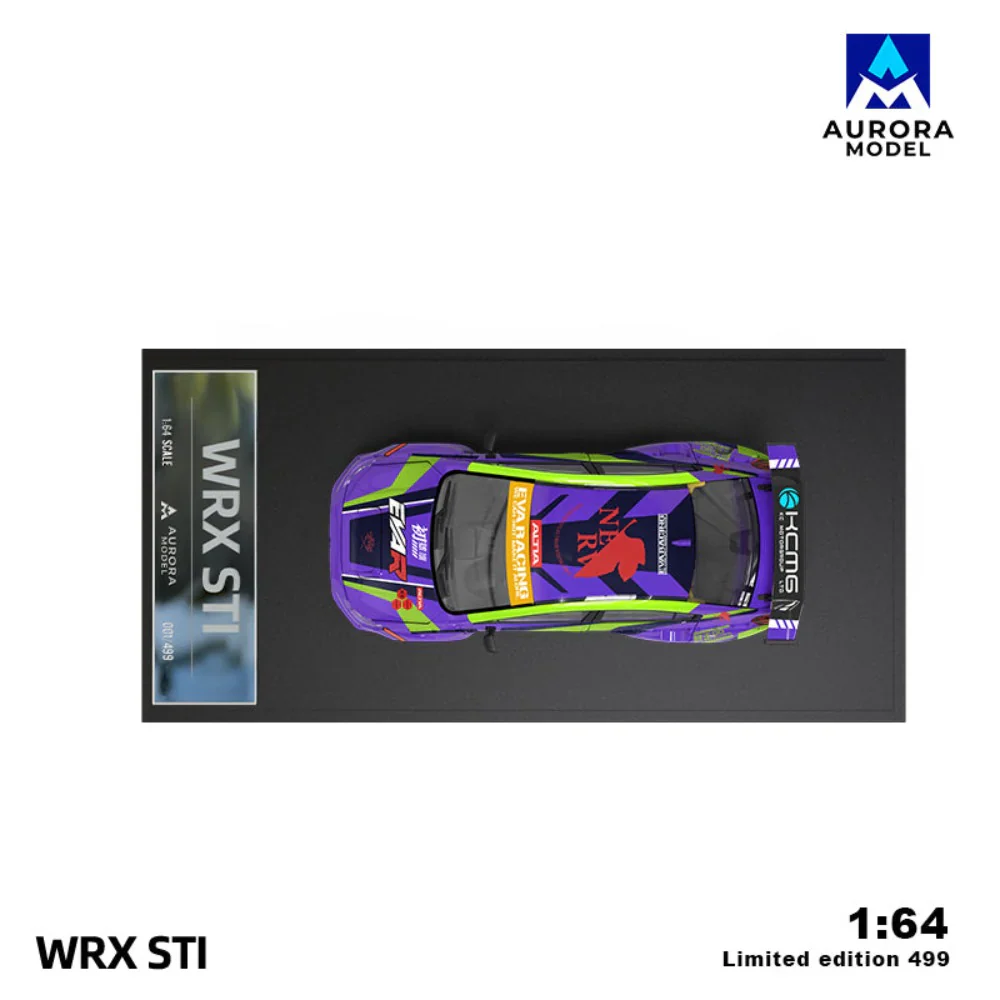 Aurora Model 1:64 Subaru WRX STI Eva Livery Purple - Image 3