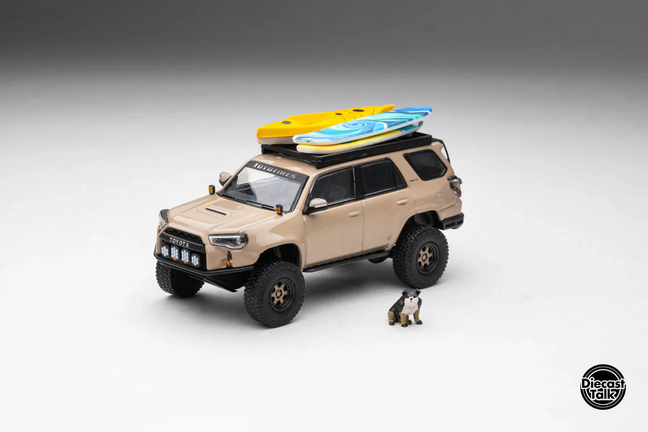 DiecastTalk Exclusive GCD Toyota 4Runner Pre-Runner (Madpews)with dog and Accessories Quicksand colour - Image 6