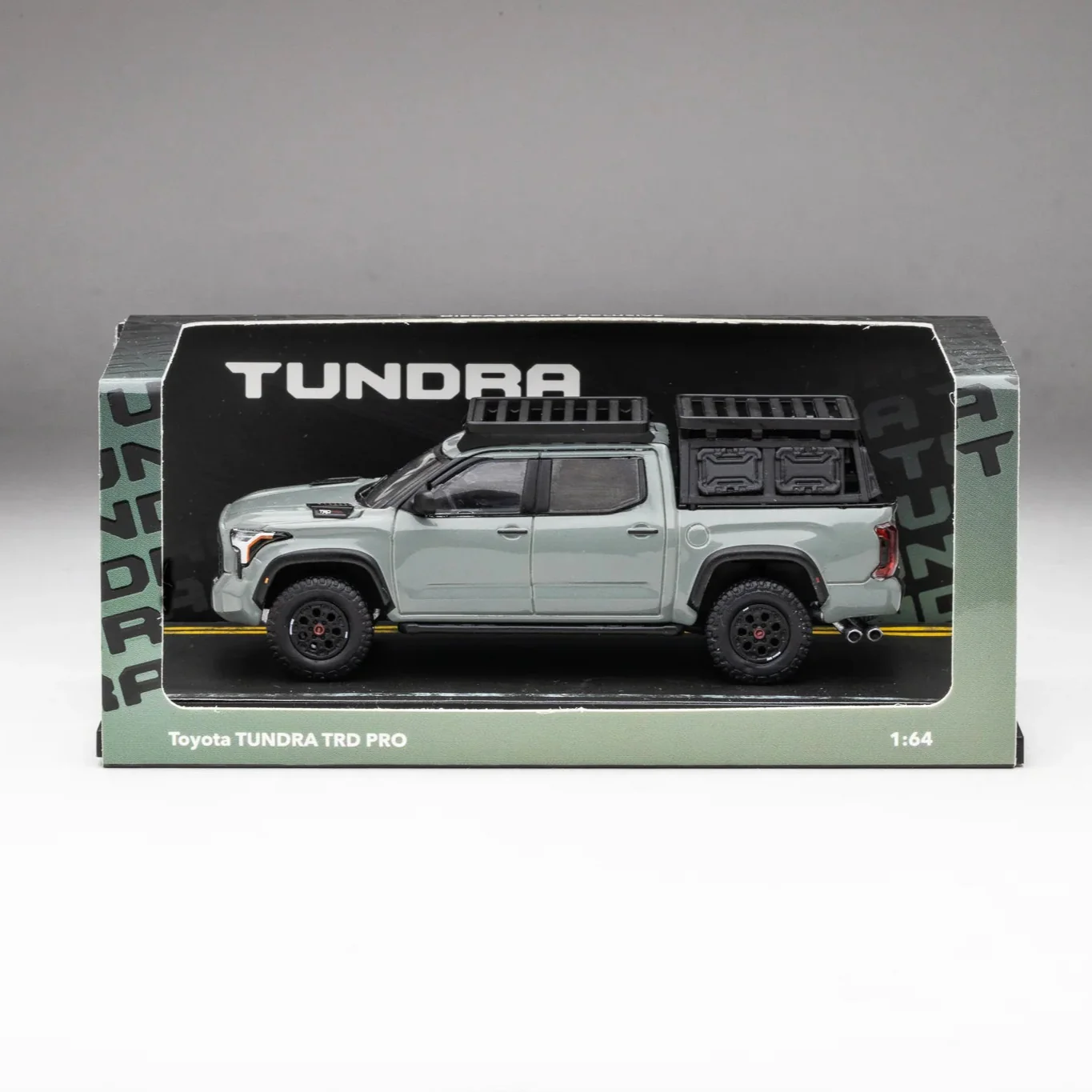 DiecastTalk Exclusive GCD Toyota Tundra TRD PRO Lunar Rock with roof rack & accessories - Image 9