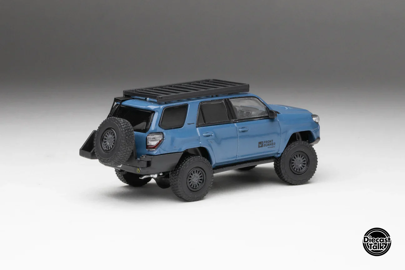 DiecastTalk x Front Runner Exclusive GCD Toyota 4Runner TRD PRO Overland Cavalry Blue with Accessories - Image 4