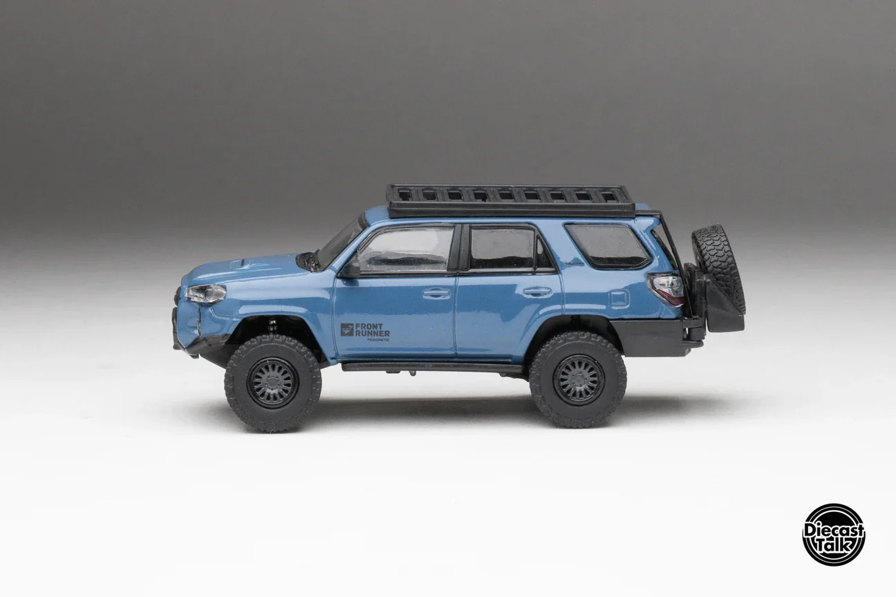 DiecastTalk x Front Runner Exclusive GCD Toyota 4Runner TRD PRO Overland Cavalry Blue with Accessories - Image 5