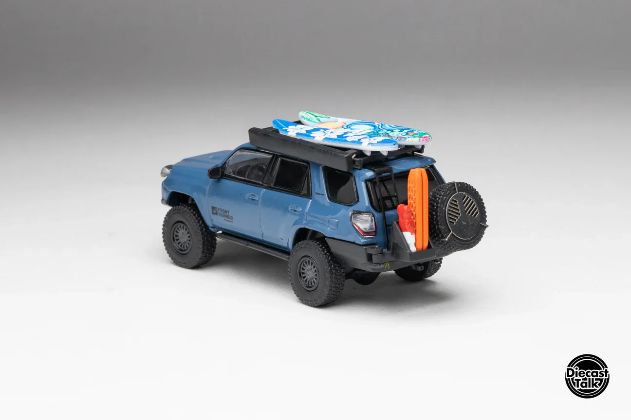 DiecastTalk x Front Runner Exclusive GCD Toyota 4Runner TRD PRO Overland Cavalry Blue with Accessories - Image 7