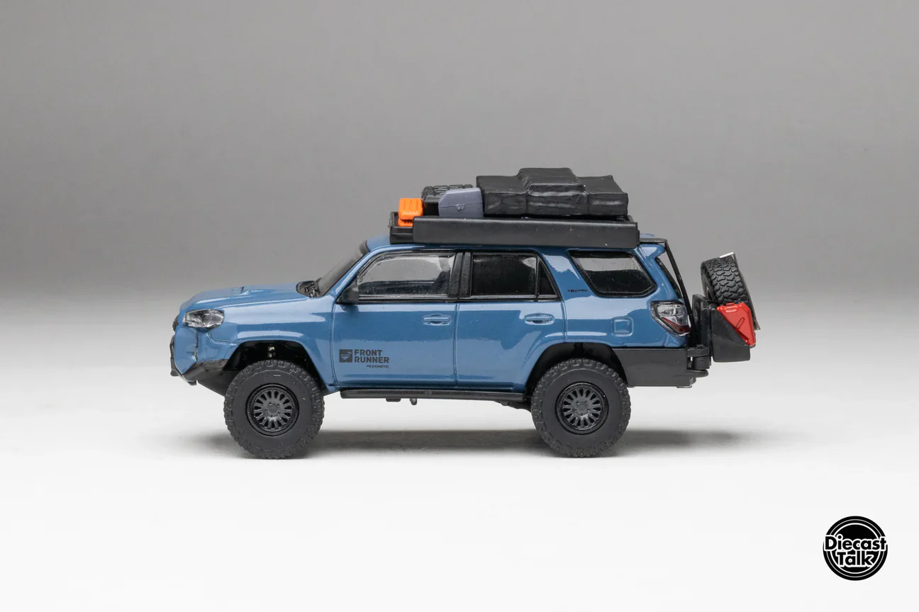 DiecastTalk x Front Runner Exclusive GCD Toyota 4Runner TRD PRO Overland Cavalry Blue with Accessories - Image 8