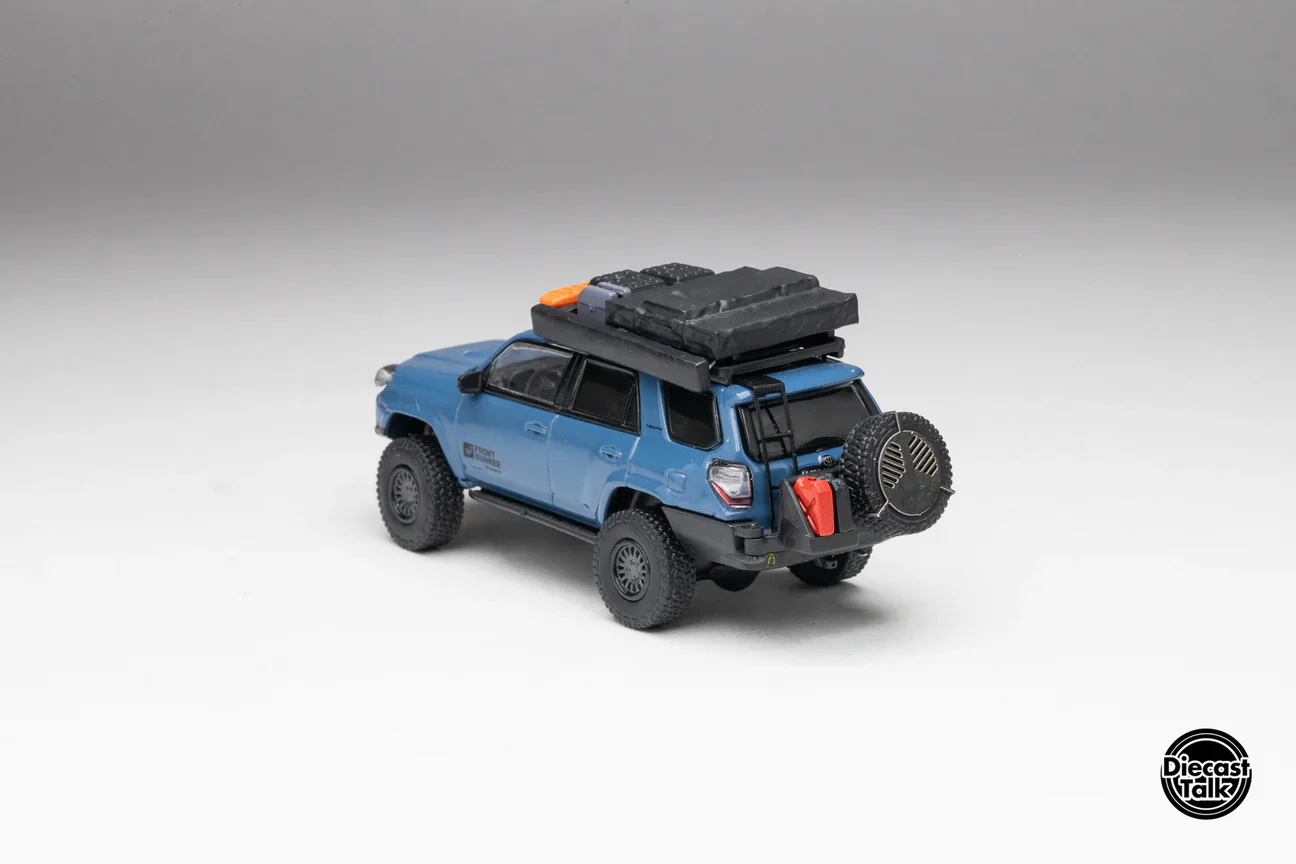 DiecastTalk x Front Runner Exclusive GCD Toyota 4Runner TRD PRO Overland Cavalry Blue with Accessories - Image 9