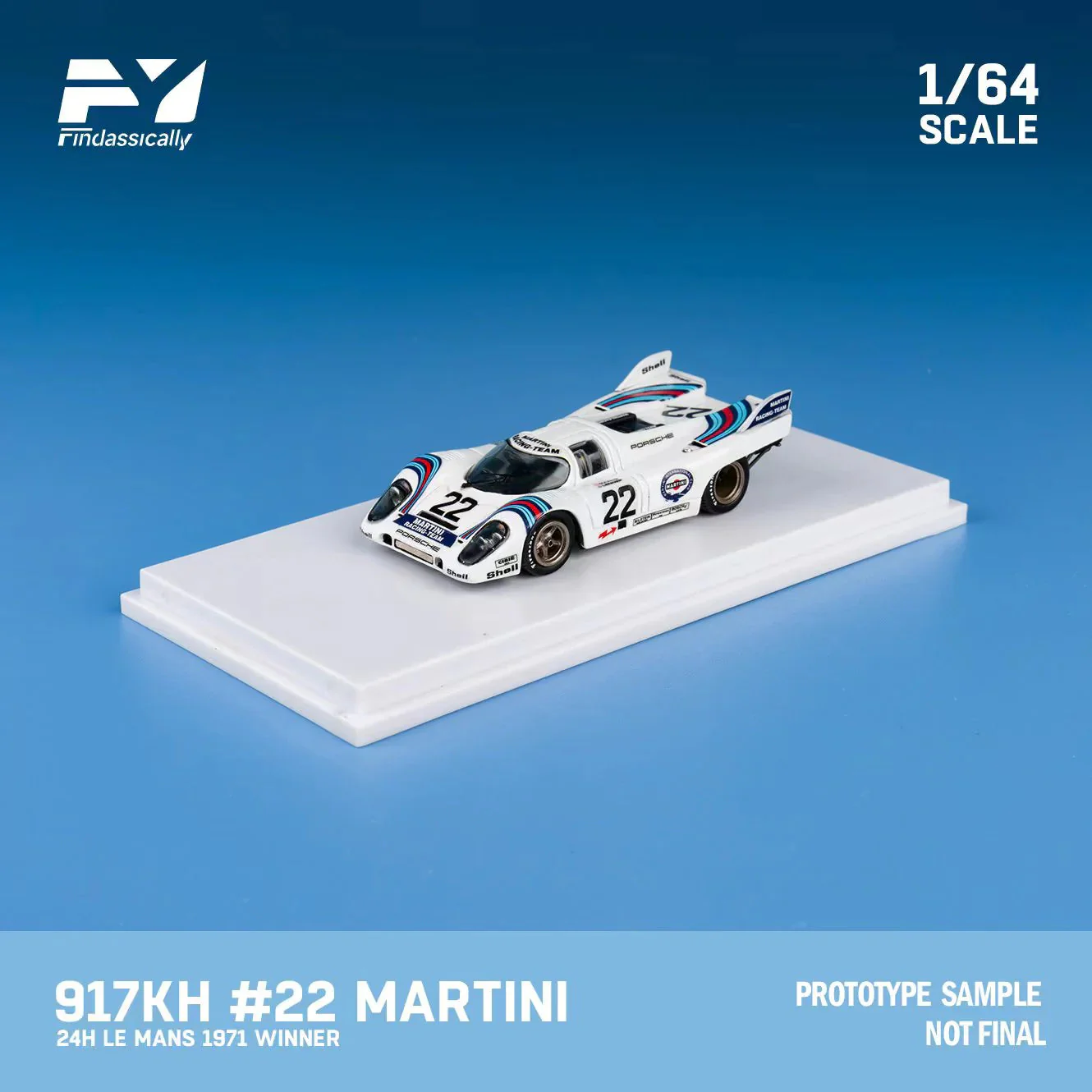FinClassically 1:64 Porsche 917 KH #22 White Martini - Image 2