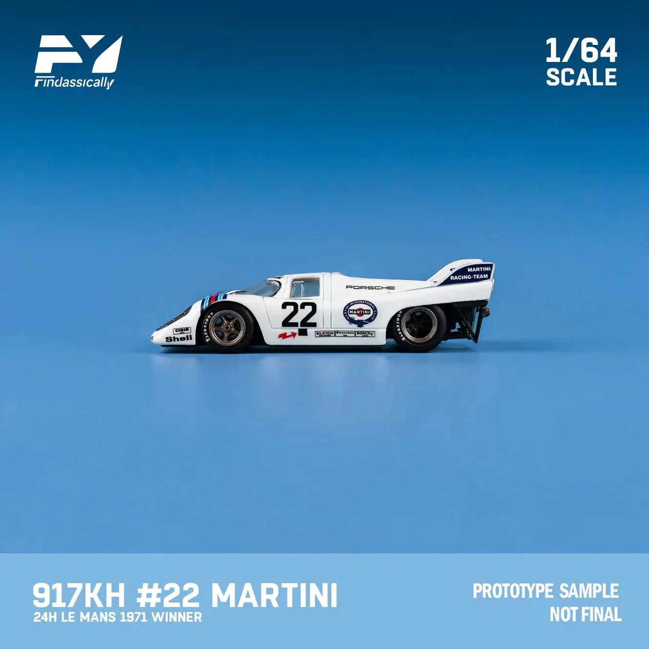 FinClassically 1:64 Porsche 917 KH #22 White Martini - Image 3