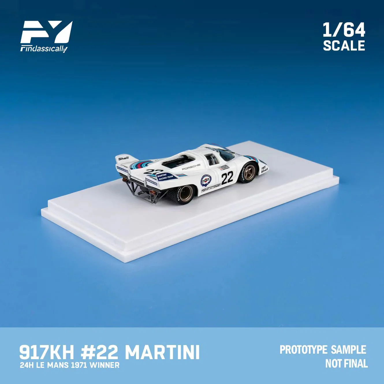 FinClassically 1:64 Porsche 917 KH #22 White Martini - Image 5