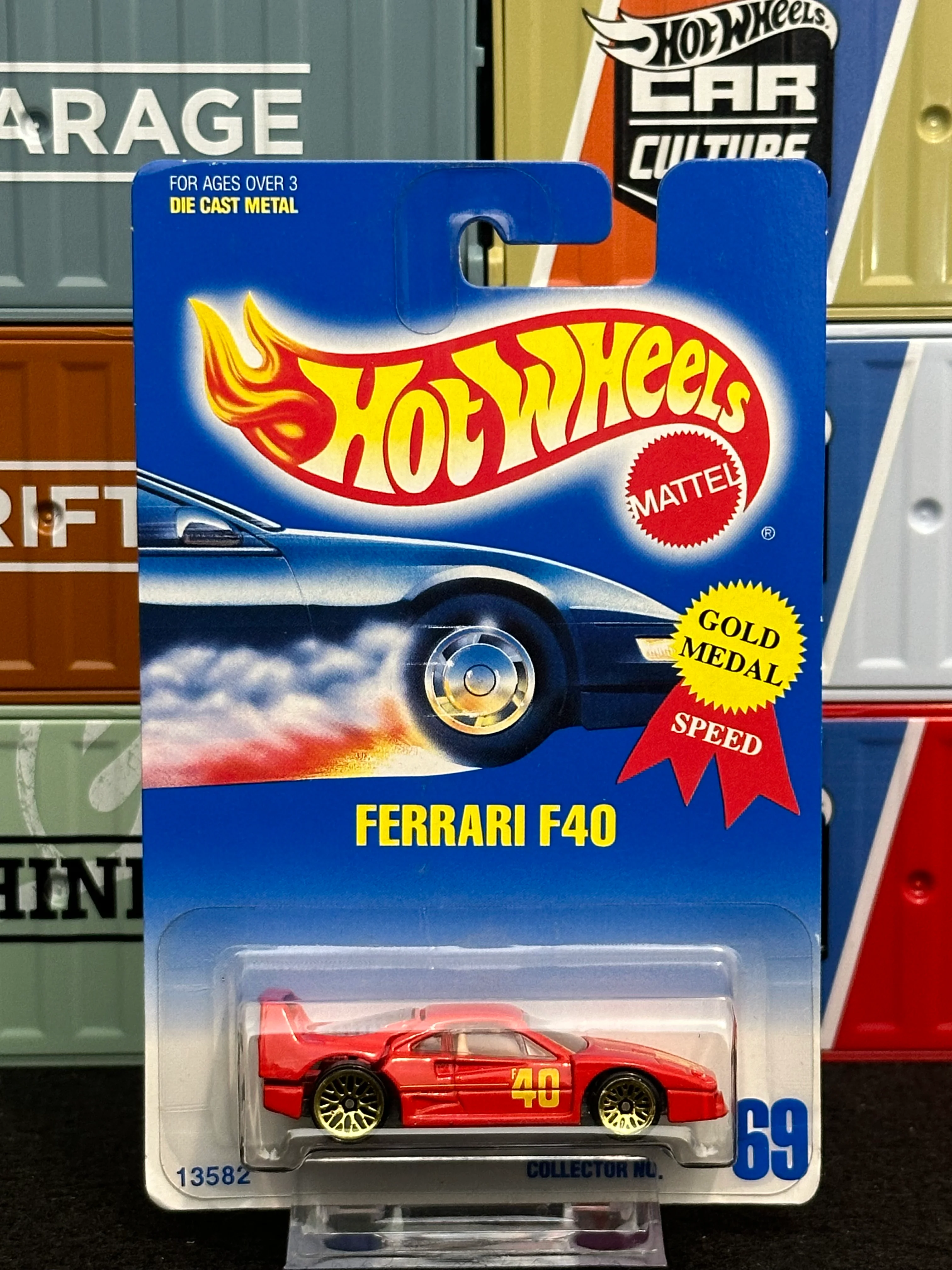 Hot Wheels 1995 Ferrari F40 & F50 Mainline (Set of 2) Red - Image 3