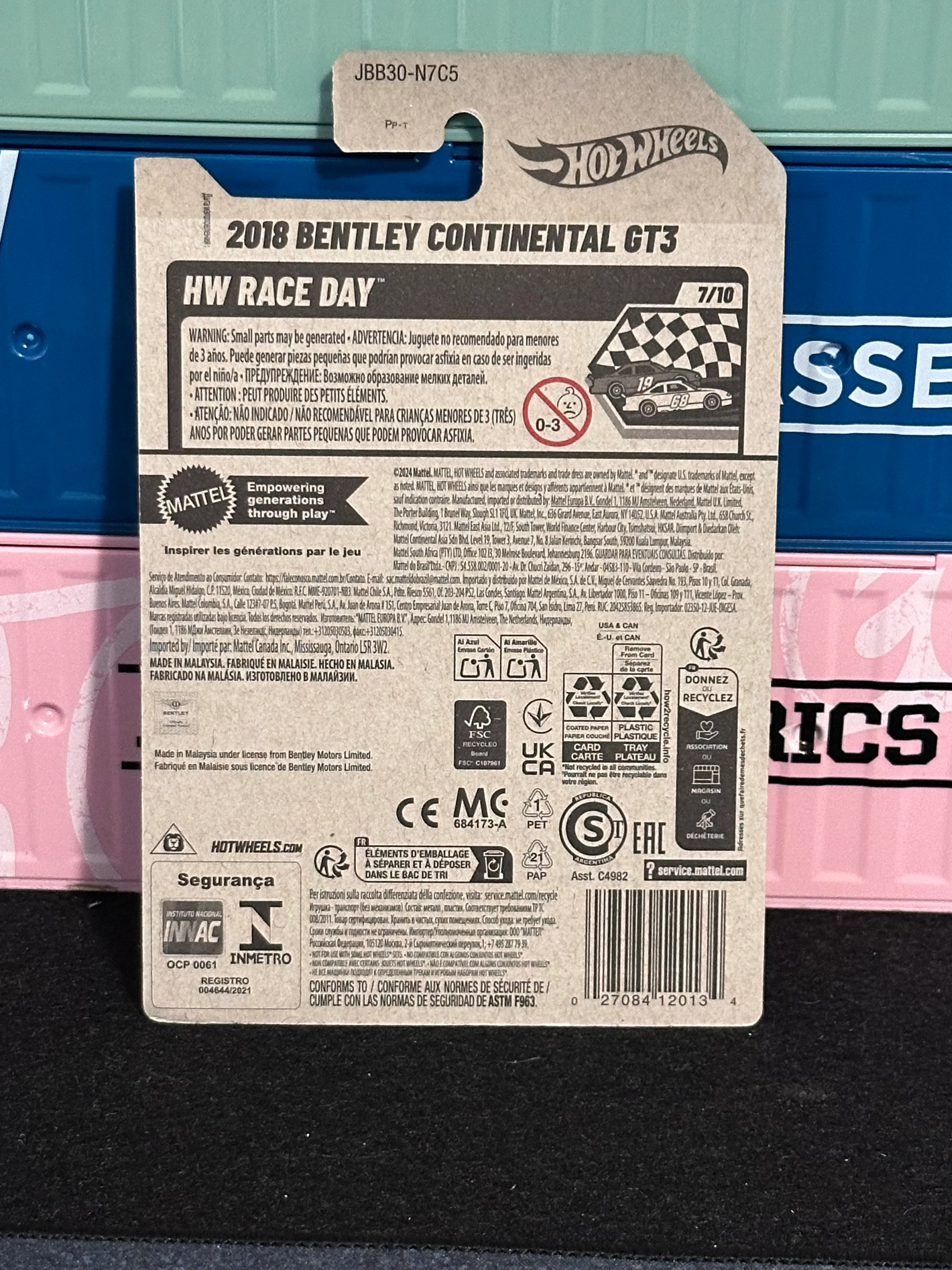 Hot Wheels 2025 2018 Bentley Continental GT3 Mainline 162/250 - Image 2