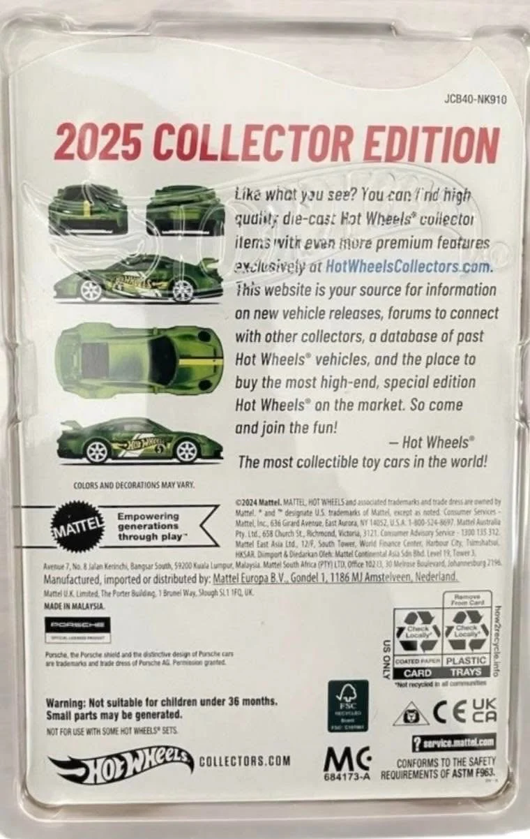 Hot Wheels 2025 Collector Edition Porsche 911 GT3 - Image 4