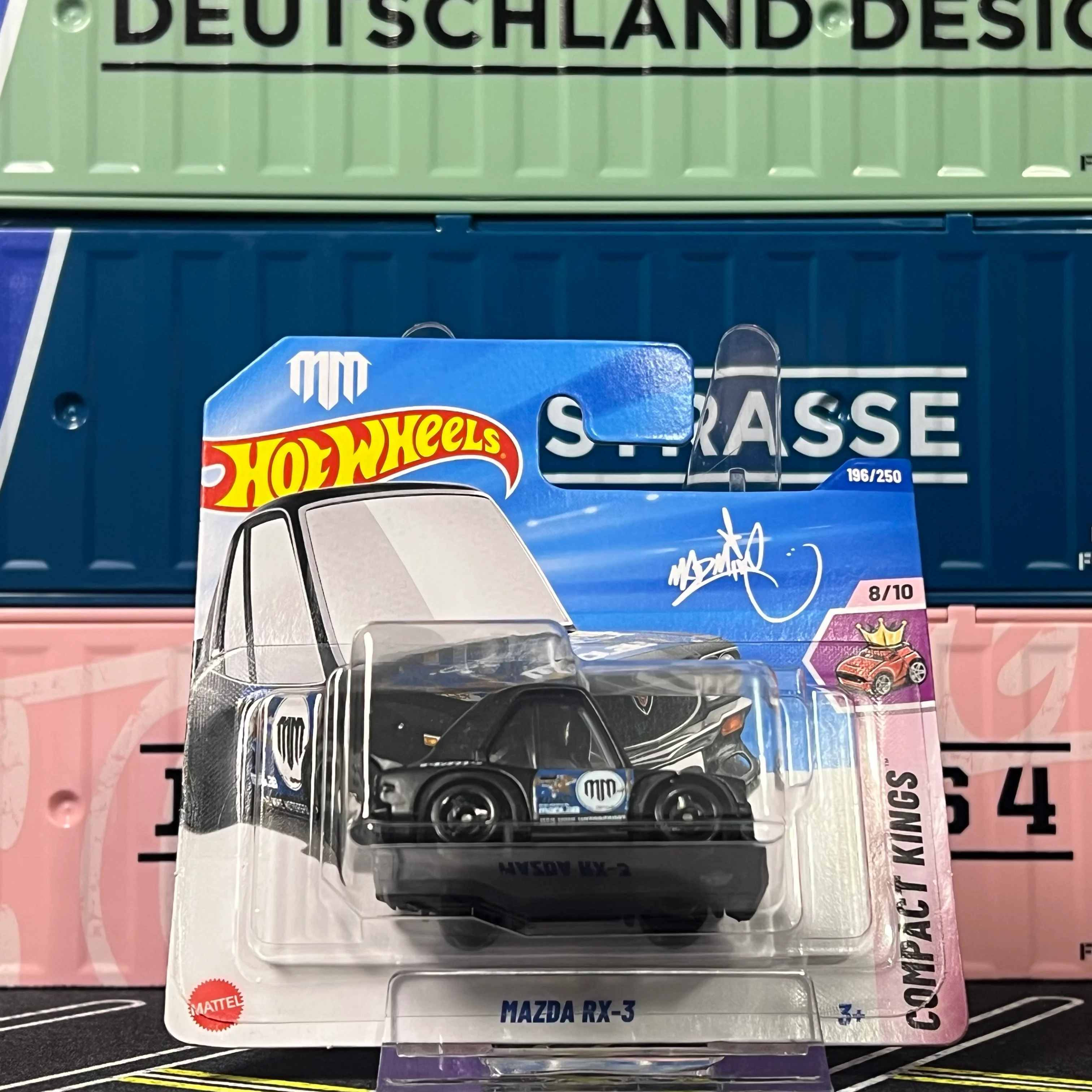 Hot Wheels 2025 Mainline Mazda RX-3 (Mad Mike) #196 - Image 2