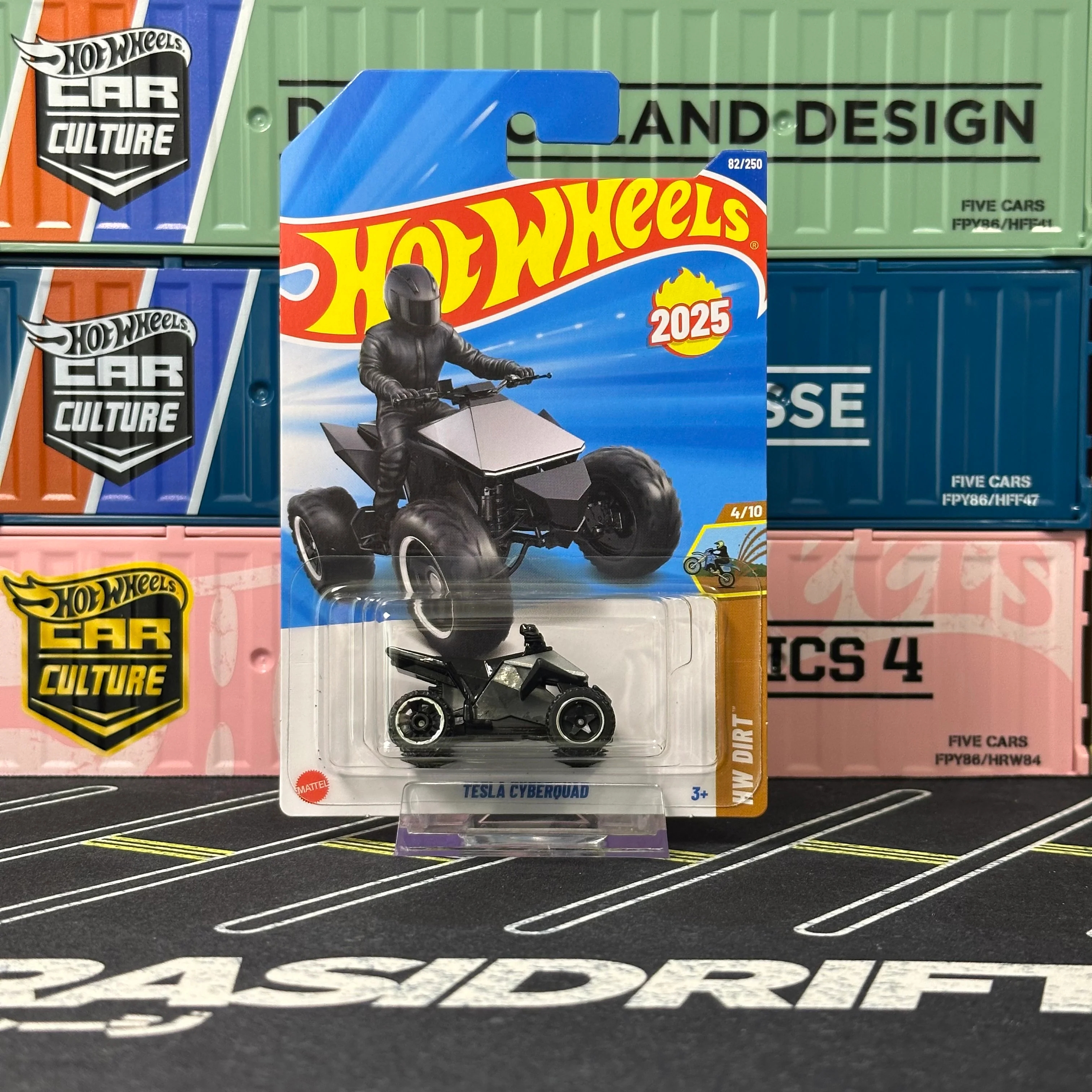 Hot Wheels 2025 Mainline Tesla Cyberquad 82/250 - Image 2
