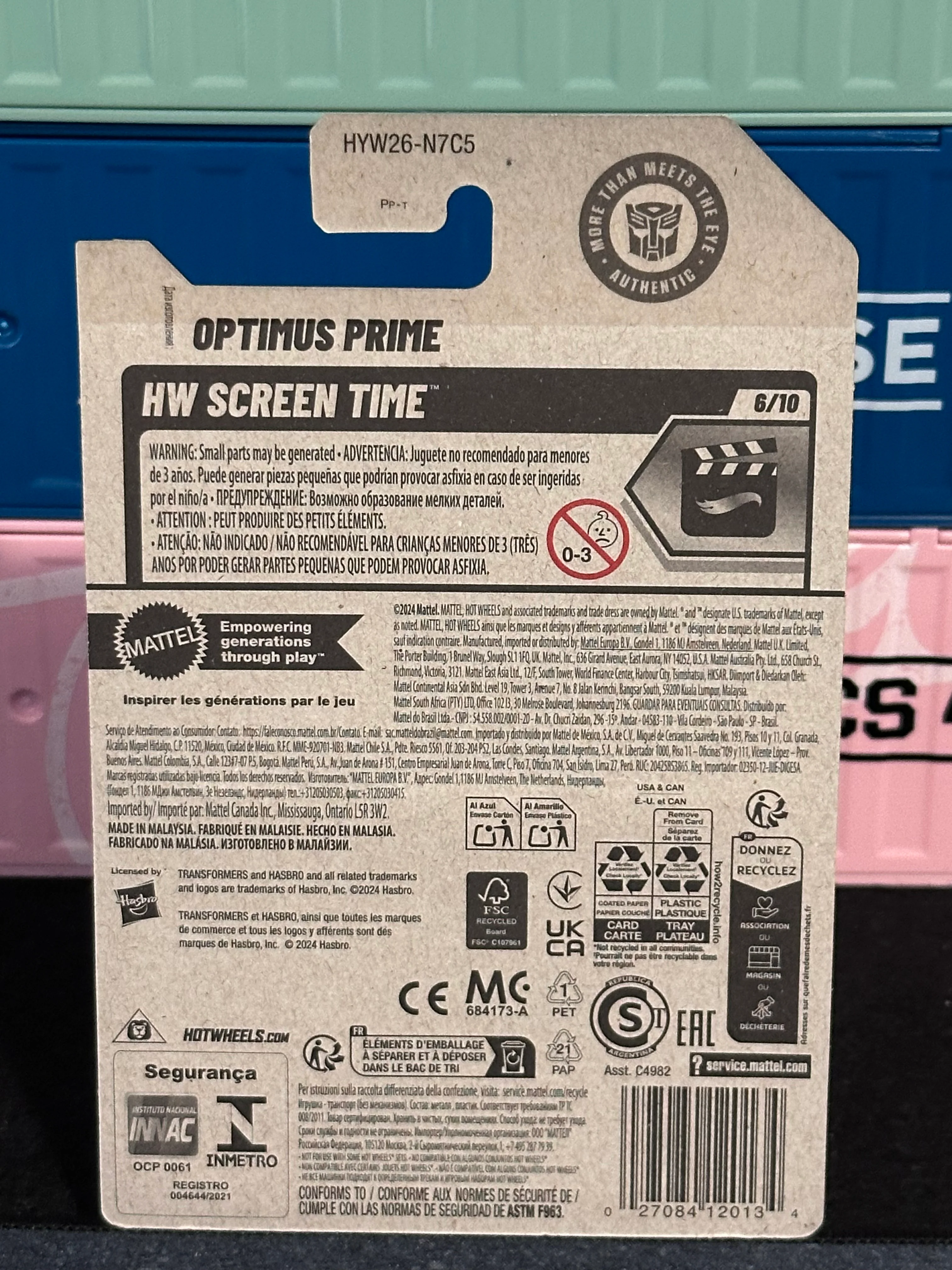 Hot Wheels 2025 Optimus Prime Mainline 104/250 - Image 2