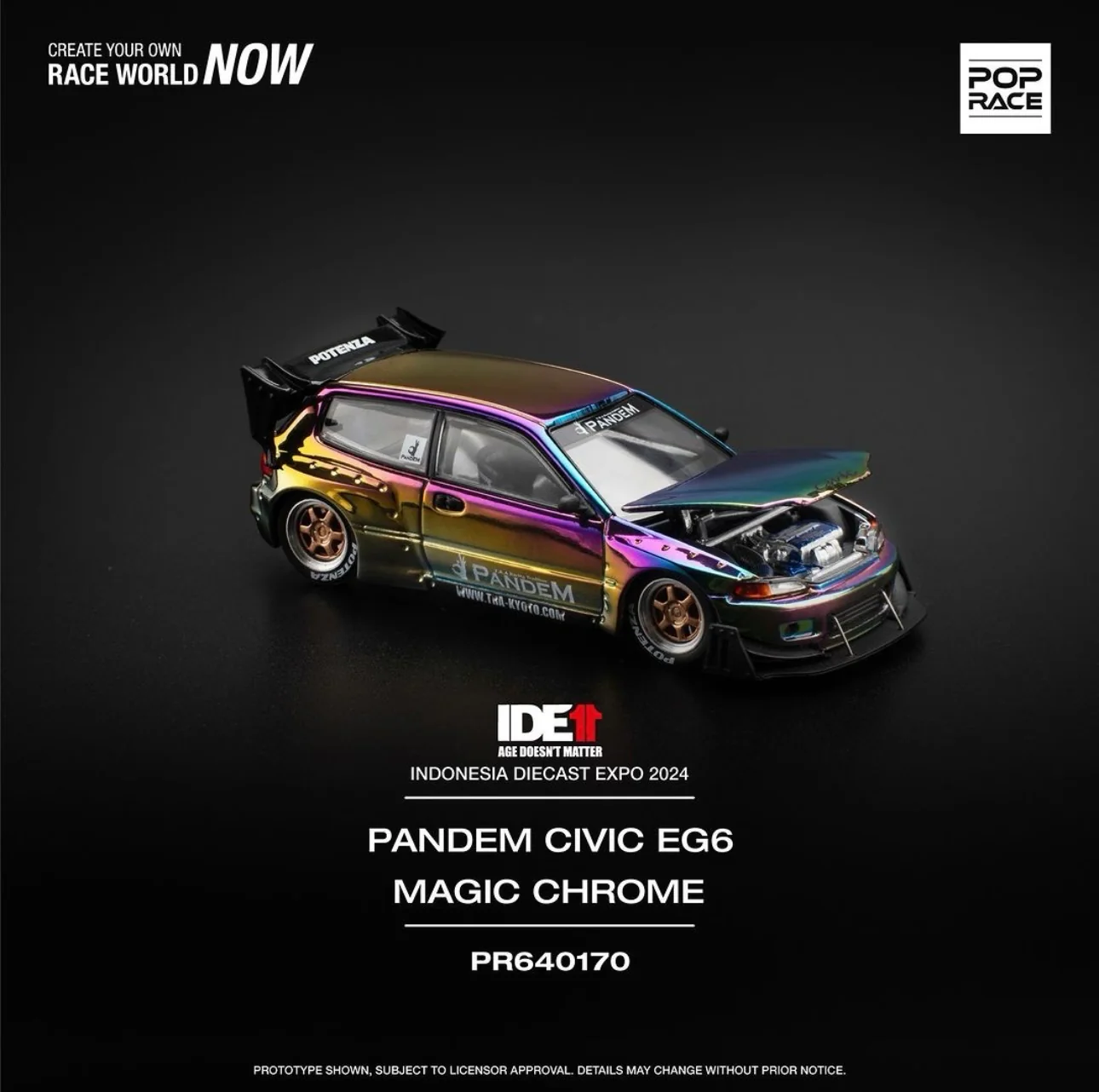 Indonesian Diecast Expo 2024 IDE11 Pop Race Exclusive Set of 3 Cars + Random Sized T-Shirt / Bundle - Image 4