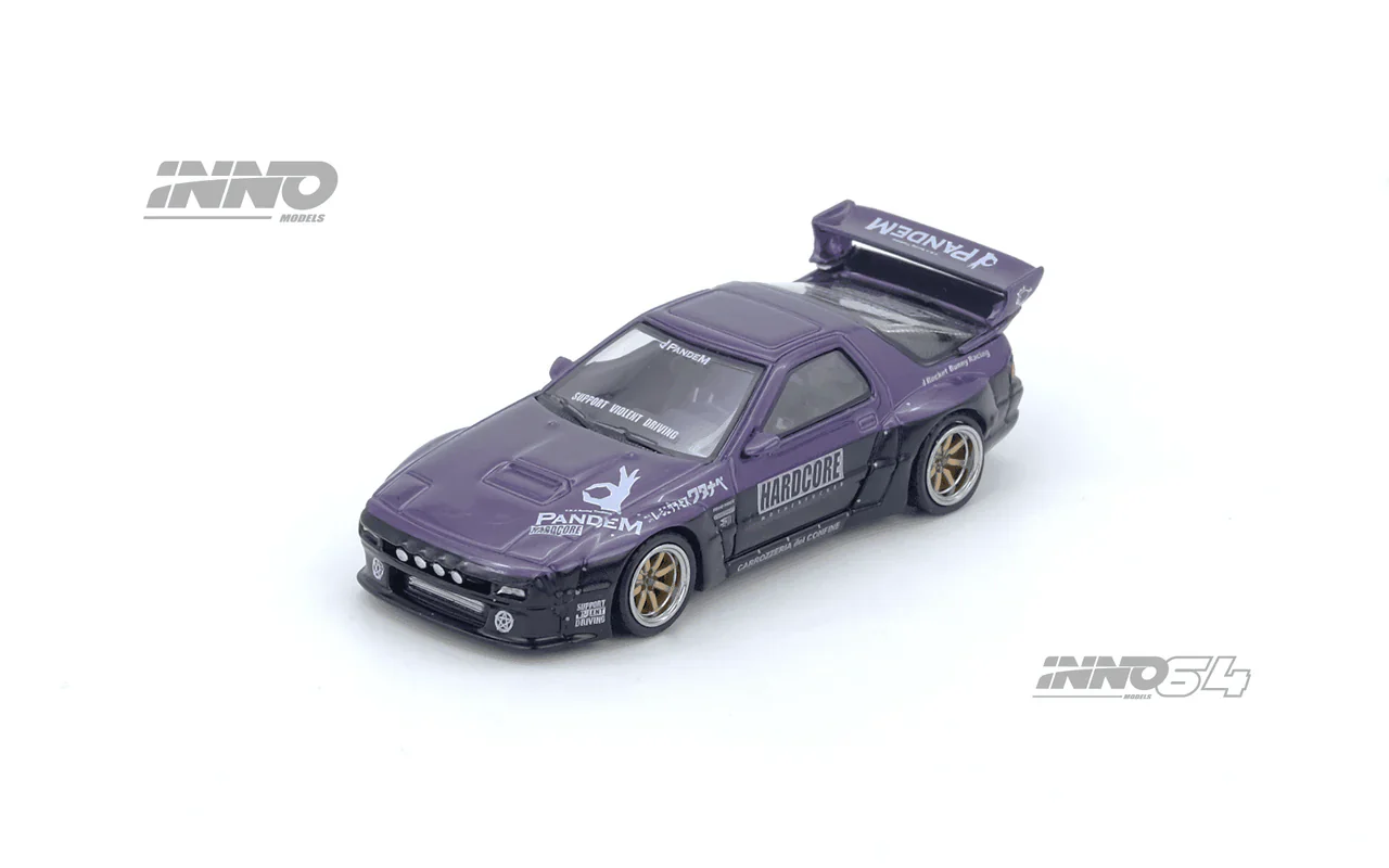 INNO64 Mazda RX-7 (FC3S) "Pandem Rocket Bunny" Purple - Image 3