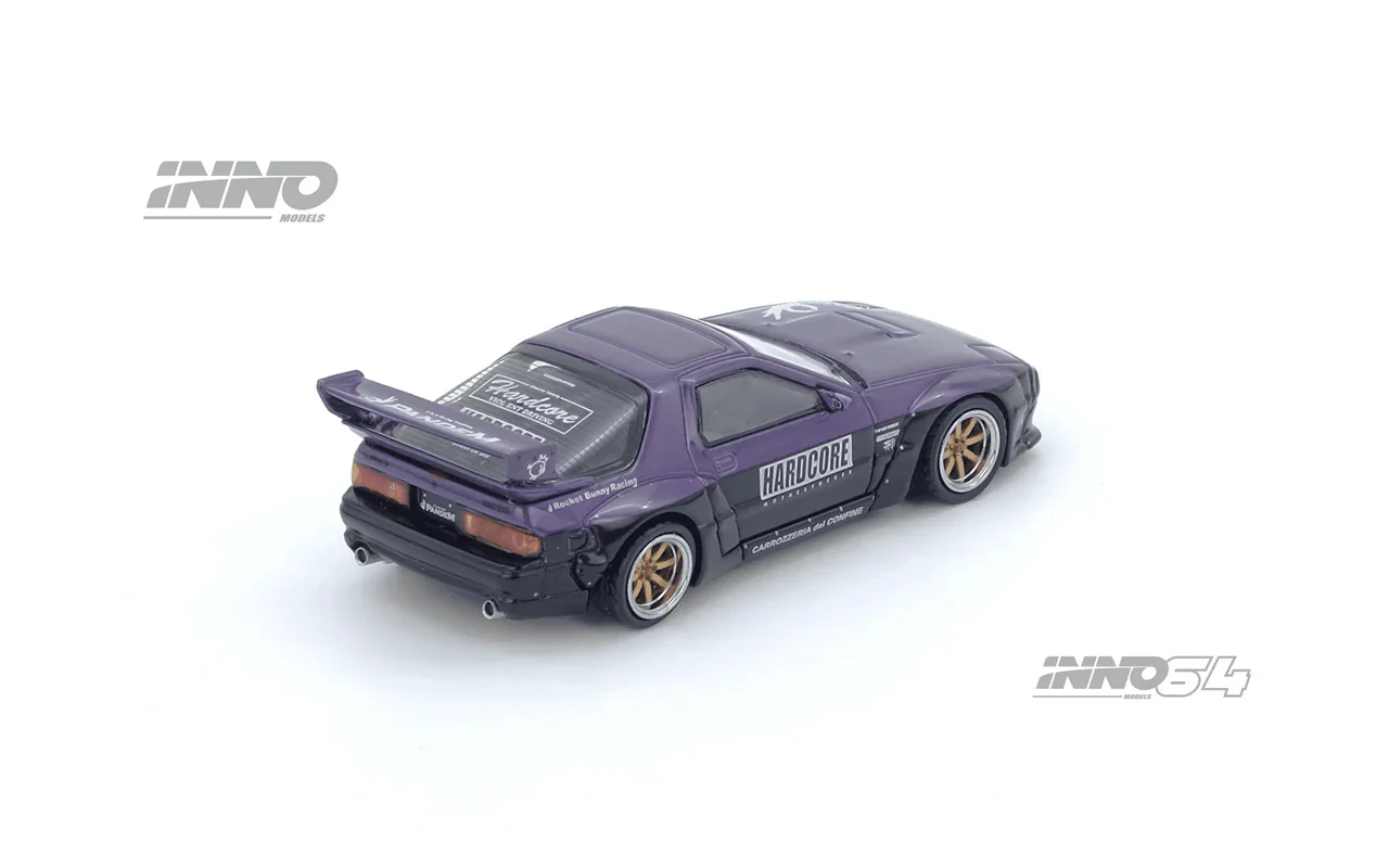 INNO64 Mazda RX-7 (FC3S) "Pandem Rocket Bunny" Purple - Image 4