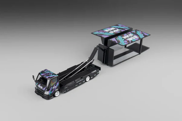 Micro Turbo HKS Custom Gull Wing Truck - Metallic Black - Image 3