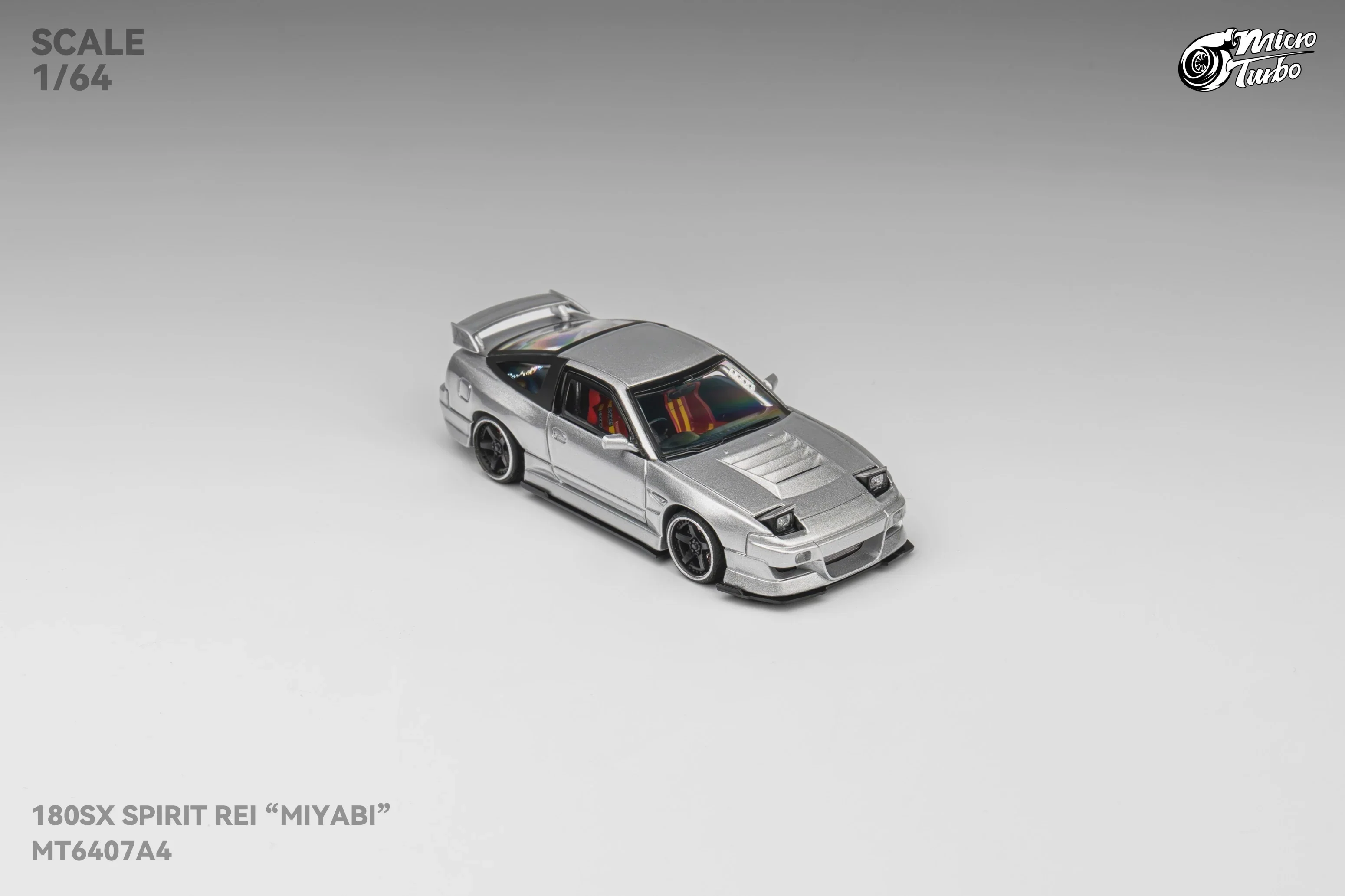 Micro Turbo Spirit Rei MIYABI 180SX Aero V2 - Metallic Silver - Image 3