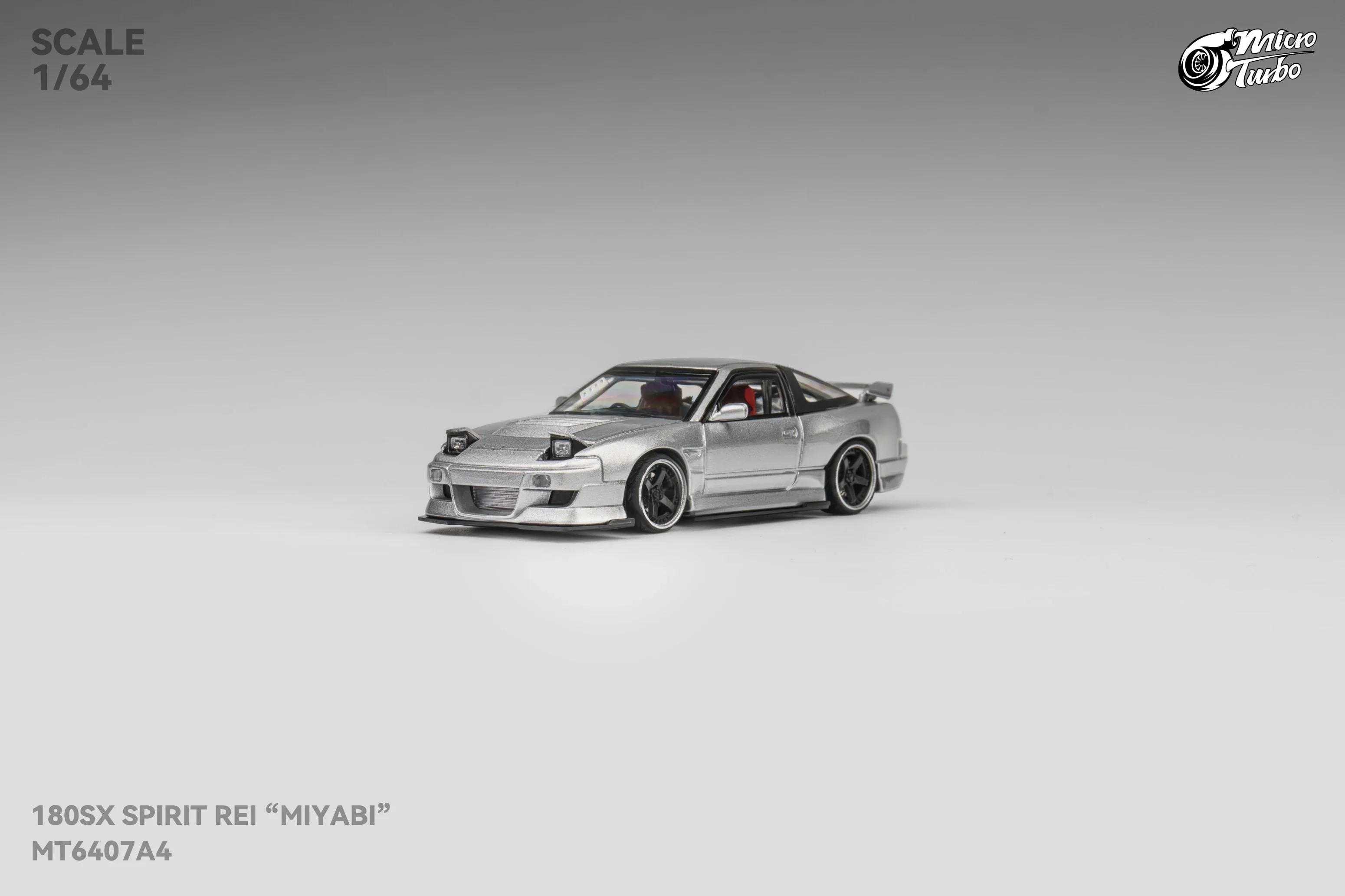 Micro Turbo Spirit Rei MIYABI 180SX Aero V2 - Metallic Silver - Image 5