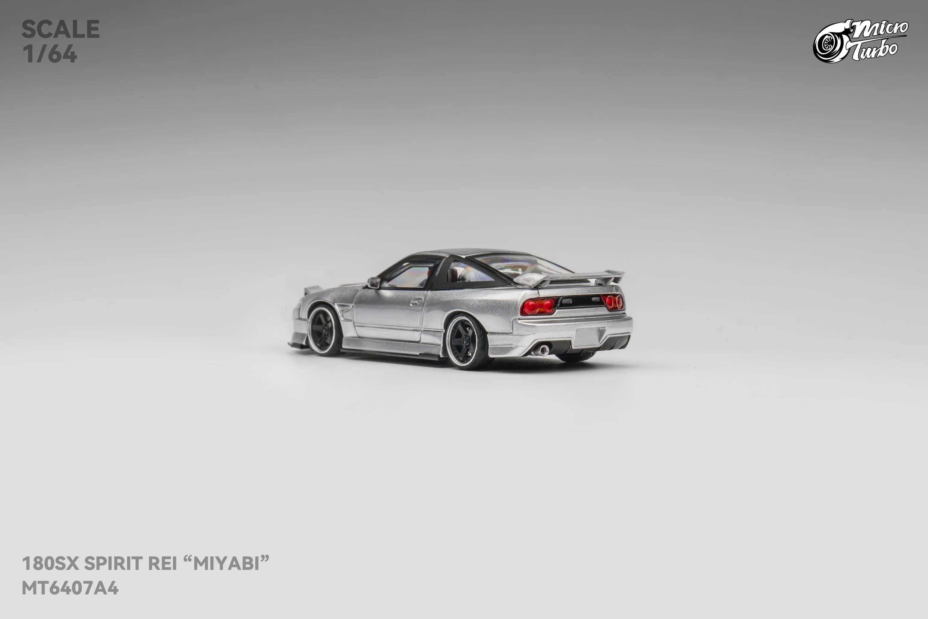 Micro Turbo Spirit Rei MIYABI 180SX Aero V2 - Metallic Silver - Image 6