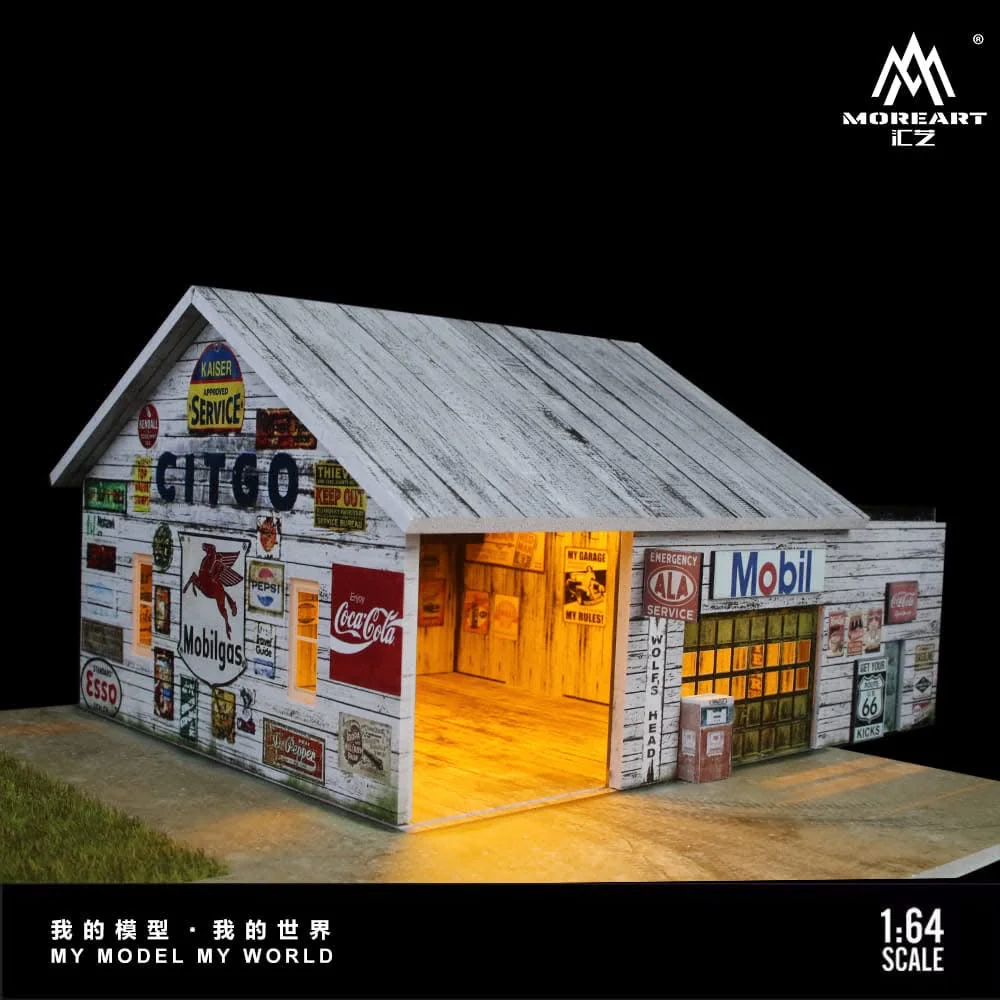 MOREART American Factory Scene 1:64 Diorama with LED Lighting - Image 2
