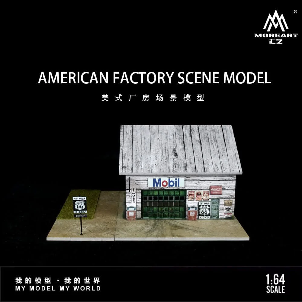 MOREART American Factory Scene 1:64 Diorama with LED Lighting - Image 5