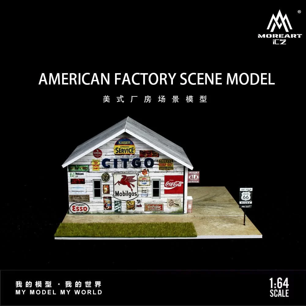 MOREART American Factory Scene 1:64 Diorama with LED Lighting - Image 6