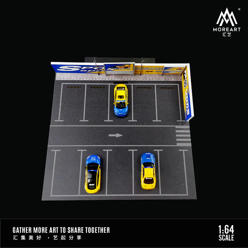 MOREART B-Spoon Car Park Scene 1:64 Diorama with LED Lighting - Image 3