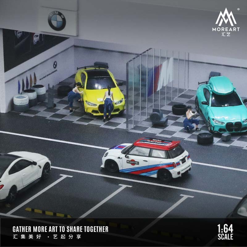 MOREART BMW Workshop 1:64 Diorama with LED Lighting - Image 4