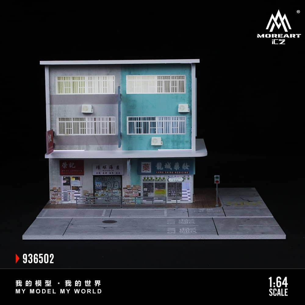 MOREART Hong Kong Street View 01 or 02 1:64 Diorama with LED Lighting - Image 10