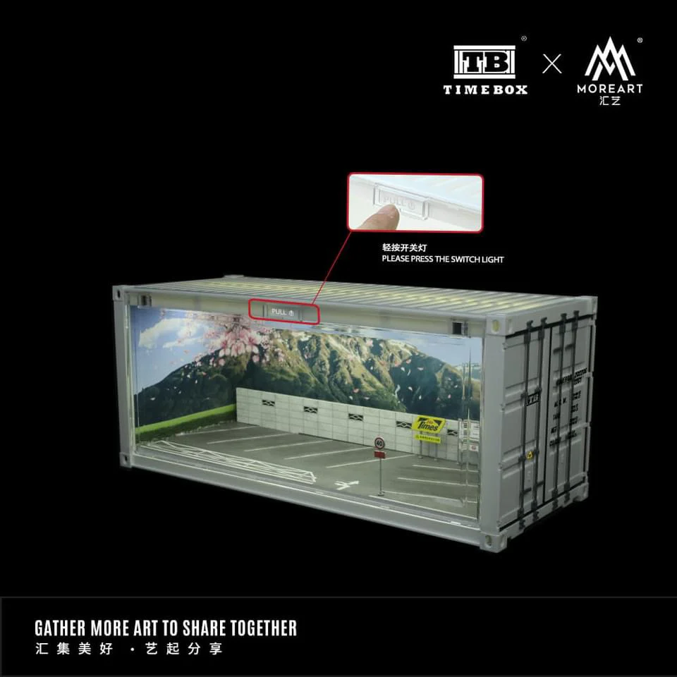 MOREART Initial D Container Parking Lot Scene 1:64 Diorama with LED Lighting - Image 6