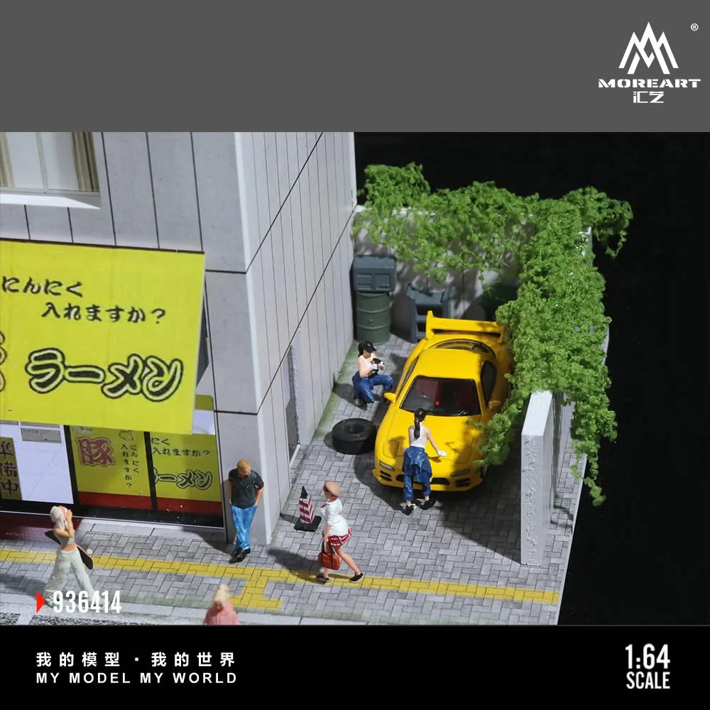 MOREART Japanese Street Side Shops 1:64 Diorama with LED Lighting - Image 8