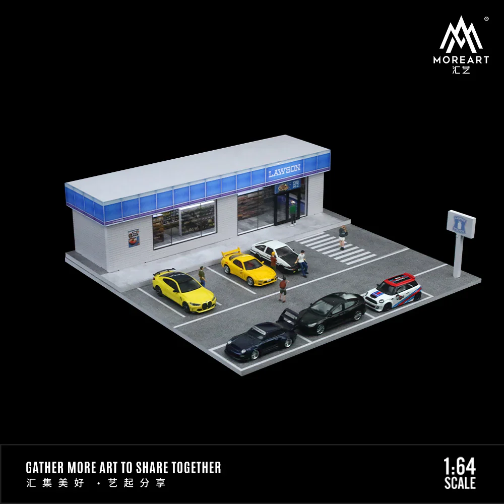 MOREART Lawson Store 3D Cube Scene 1:64 Diorama with LED Lighting - Image 2