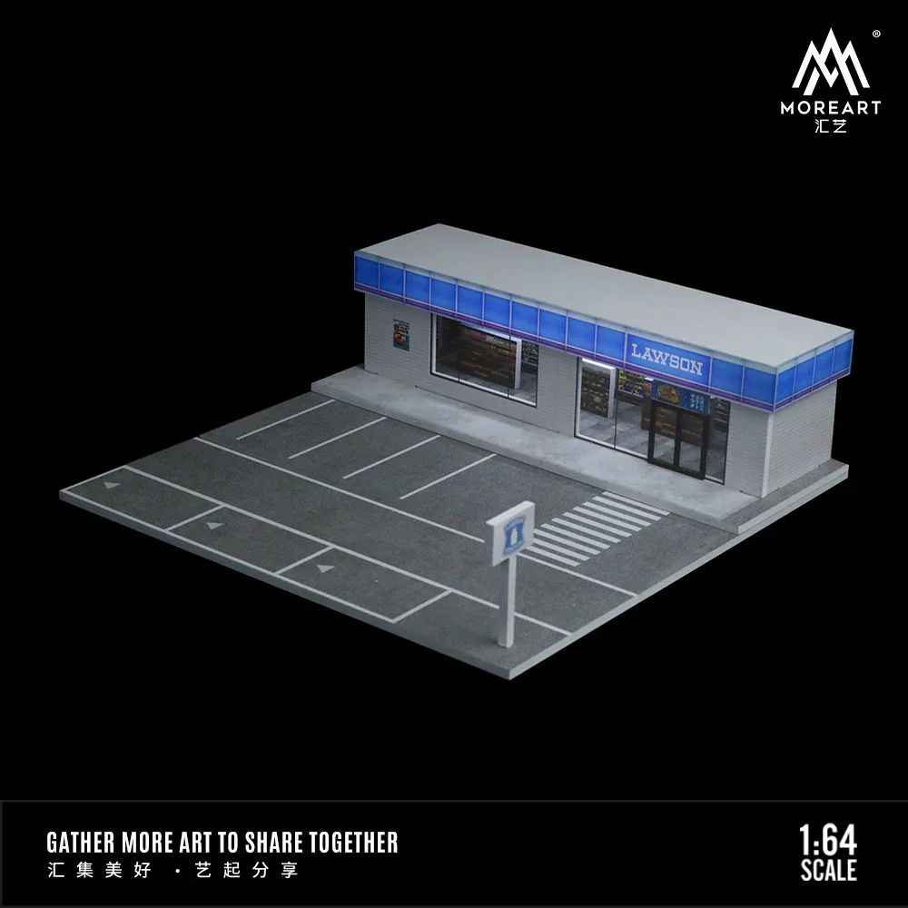 MOREART Lawson Store 3D Cube Scene 1:64 Diorama with LED Lighting - Image 4
