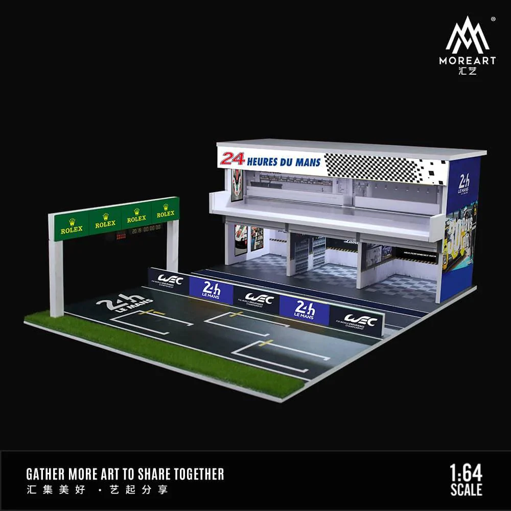 MOREART Le Mans 24hr Track 3D Cube Scene 1:64 Diorama with LED Lighting - Image 3