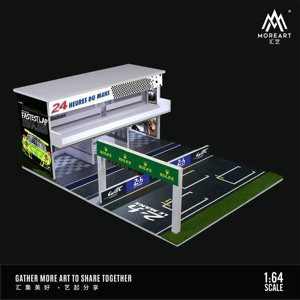 MOREART Le Mans 24hr Track 3D Cube Scene 1:64 Diorama with LED Lighting - Image 5