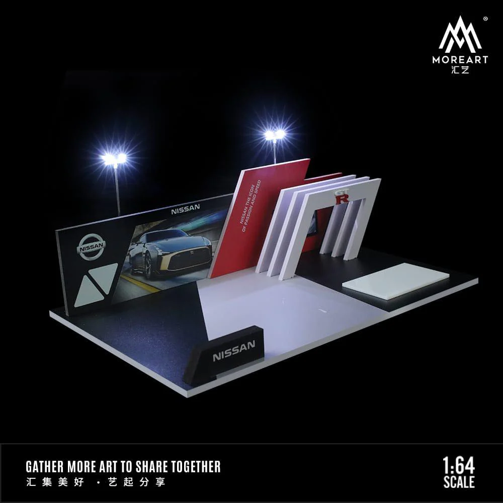 MOREART Nissan Auto Show 1:64 Diorama with LED Lighting - Image 2