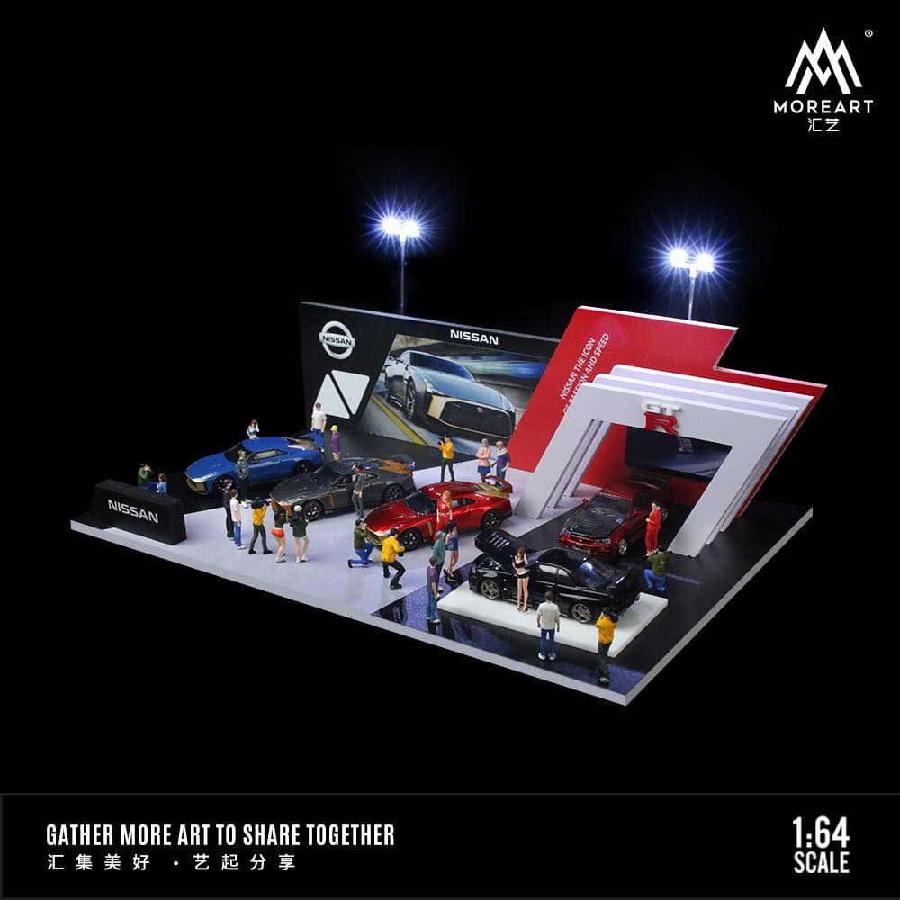 MOREART Nissan Auto Show 1:64 Diorama with LED Lighting - Image 3