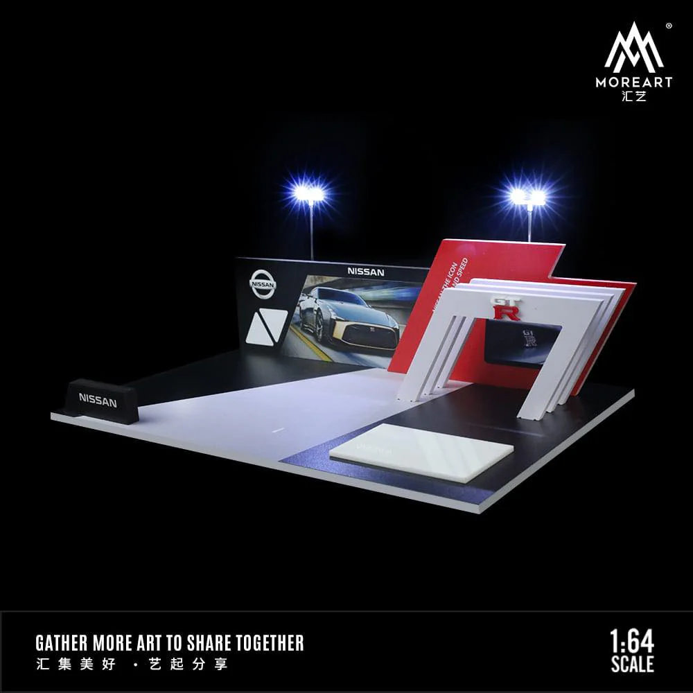 MOREART Nissan Auto Show 1:64 Diorama with LED Lighting - Image 4