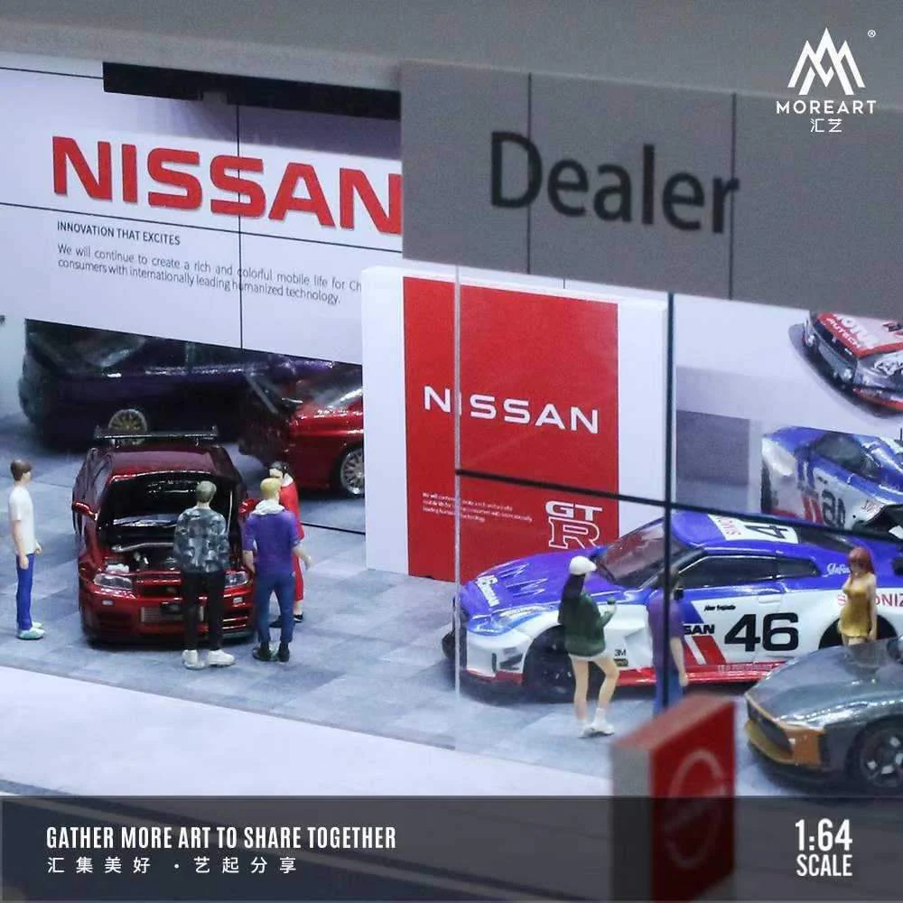 MOREART Nissan Showroom 1:64 Diorama with LED Lighting - Image 3