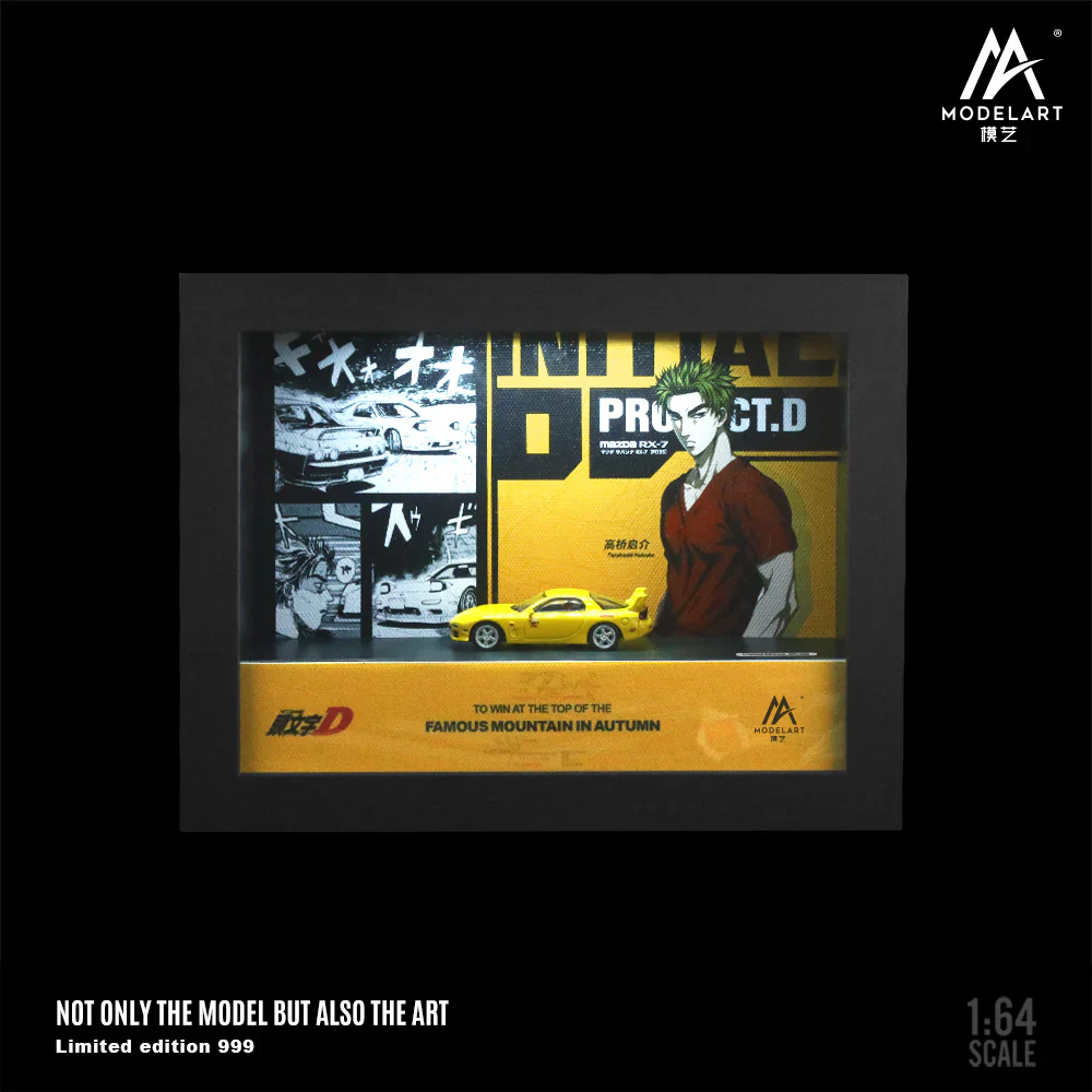 MOREART X Modelart Initial D Ae86 or RX-7 1:64 Framed Diorama with LED light - Image 2