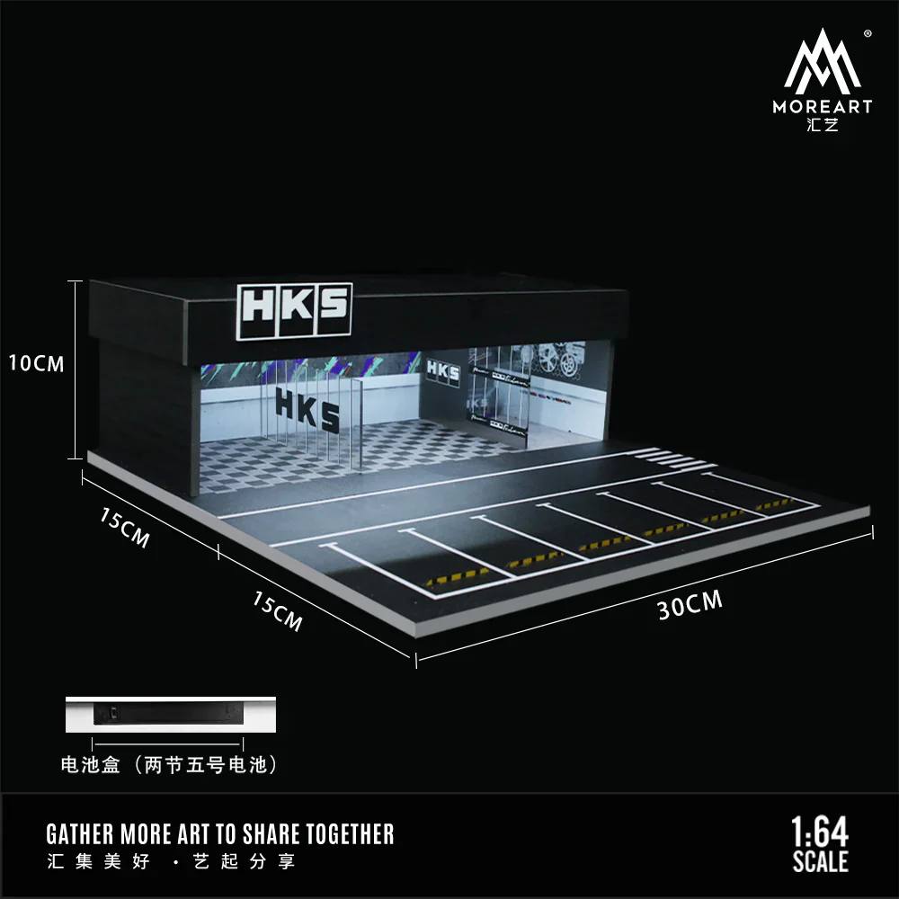 MOREART HKS Workshop 1:64 Diorama with LED Lighting - Image 2