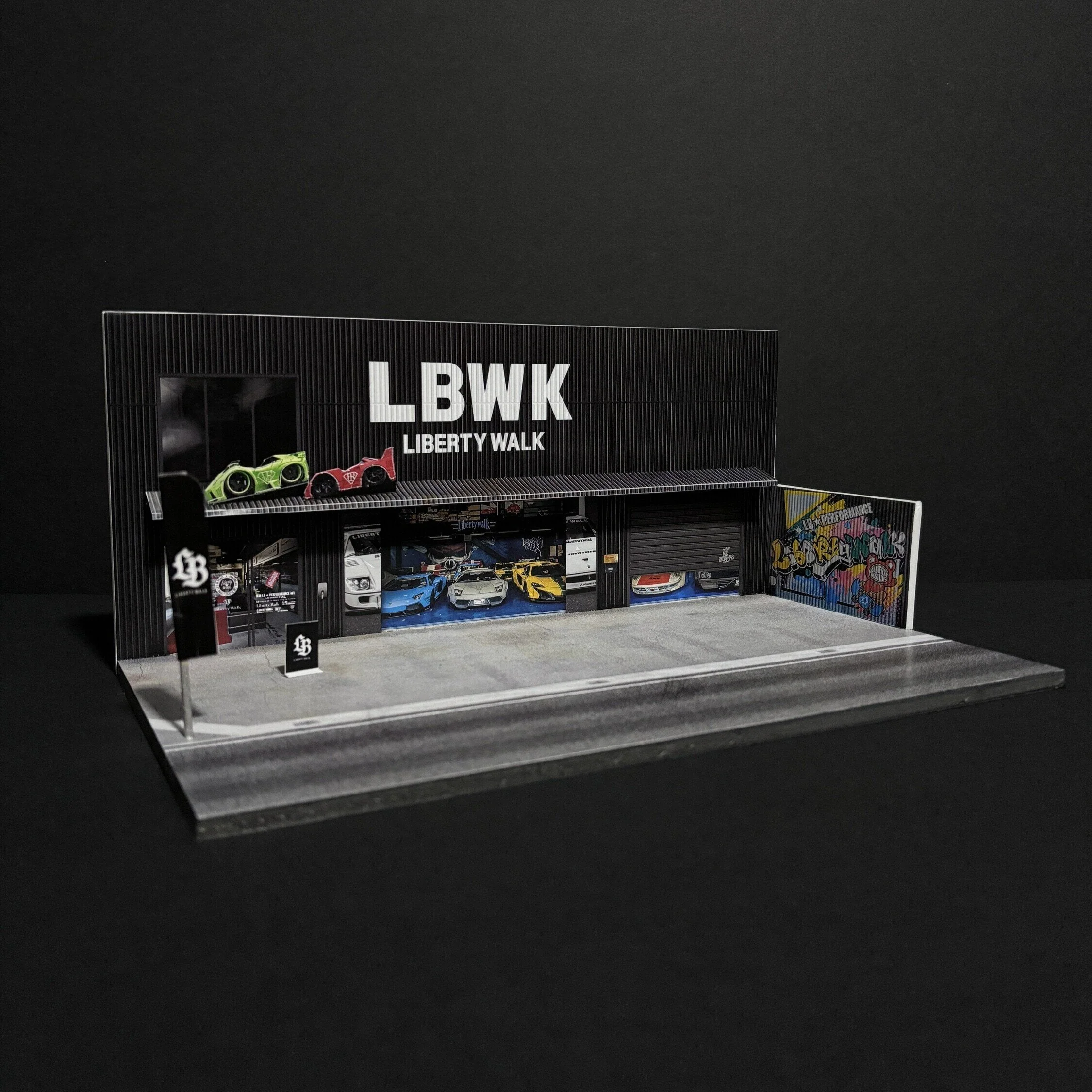 Mr Dioramas LBWK Liberty Walk Garage 1:64 Diorama Scene - Image 5