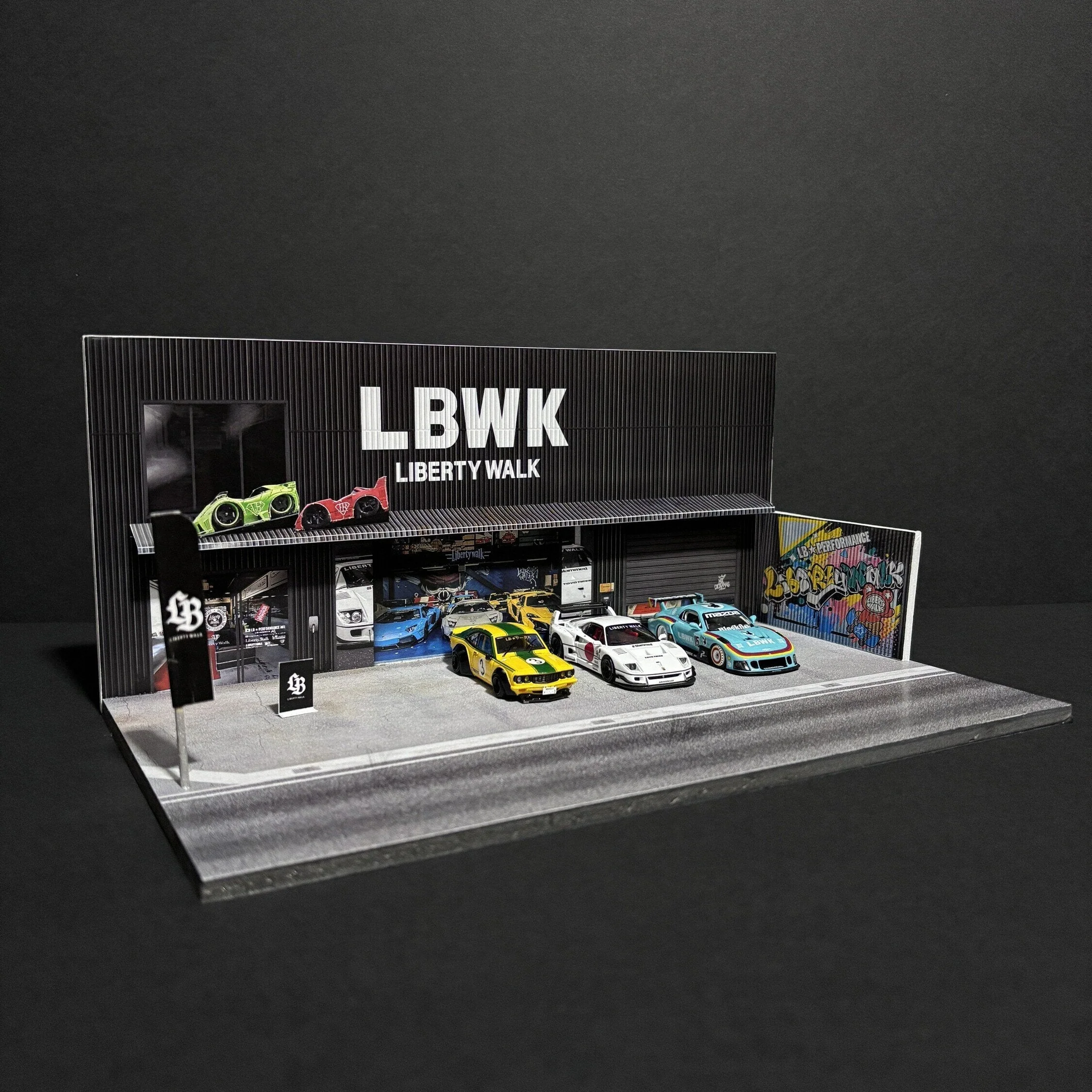 Mr Dioramas LBWK Liberty Walk Garage 1:64 Diorama Scene - Image 6