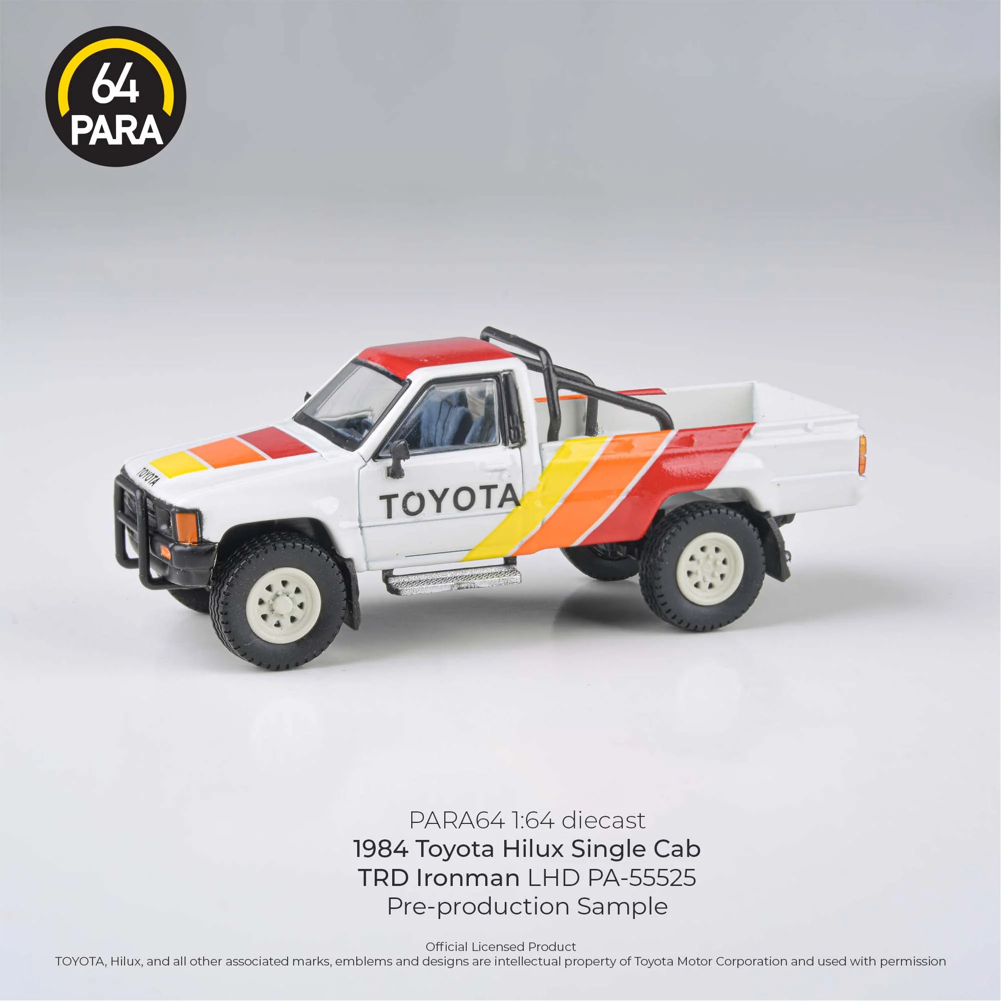PARA64 1:64 1984 Toyota Hilux TRD Ironman Single Cab Ute White - Image 3