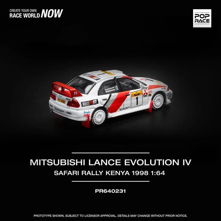 *PREORDER* POP RACE Mitsubishi Lancer Evolution IV Safari Rally Kenya 1998 - Image 2