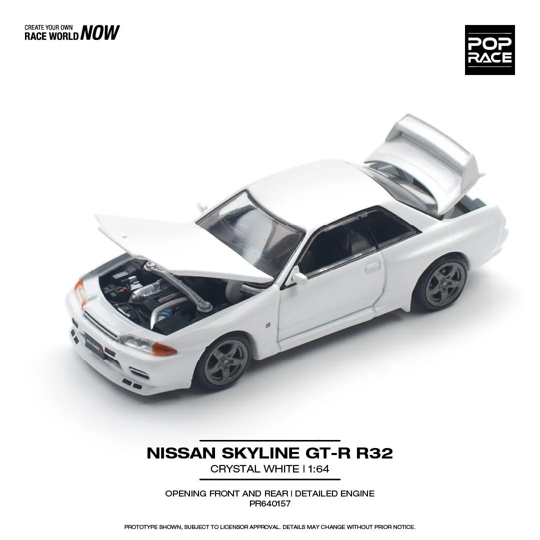 POP RACE Nissan Skyline GT-R R32 Crystal White - Image 2